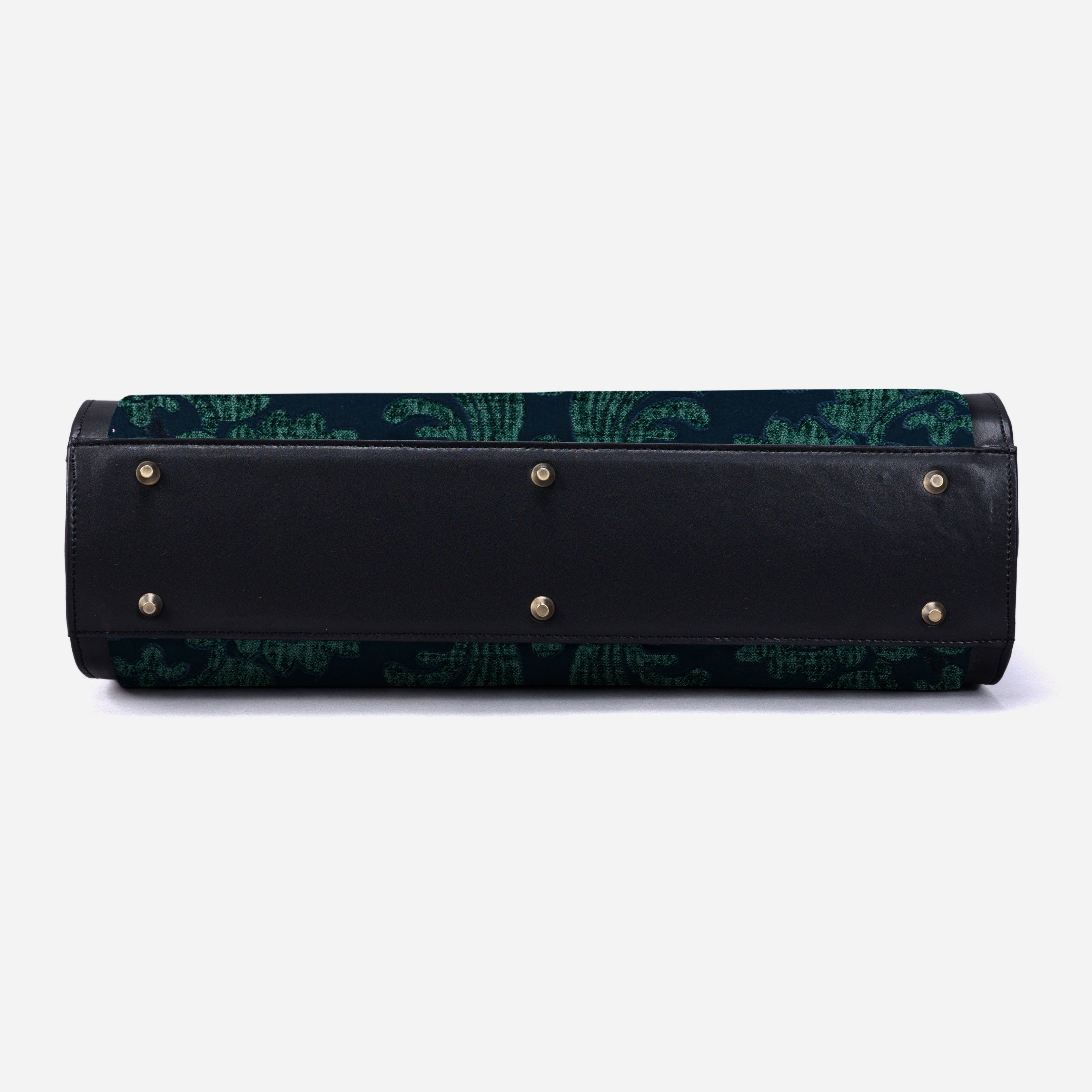 Queen Hunter Green Business Tote bottom