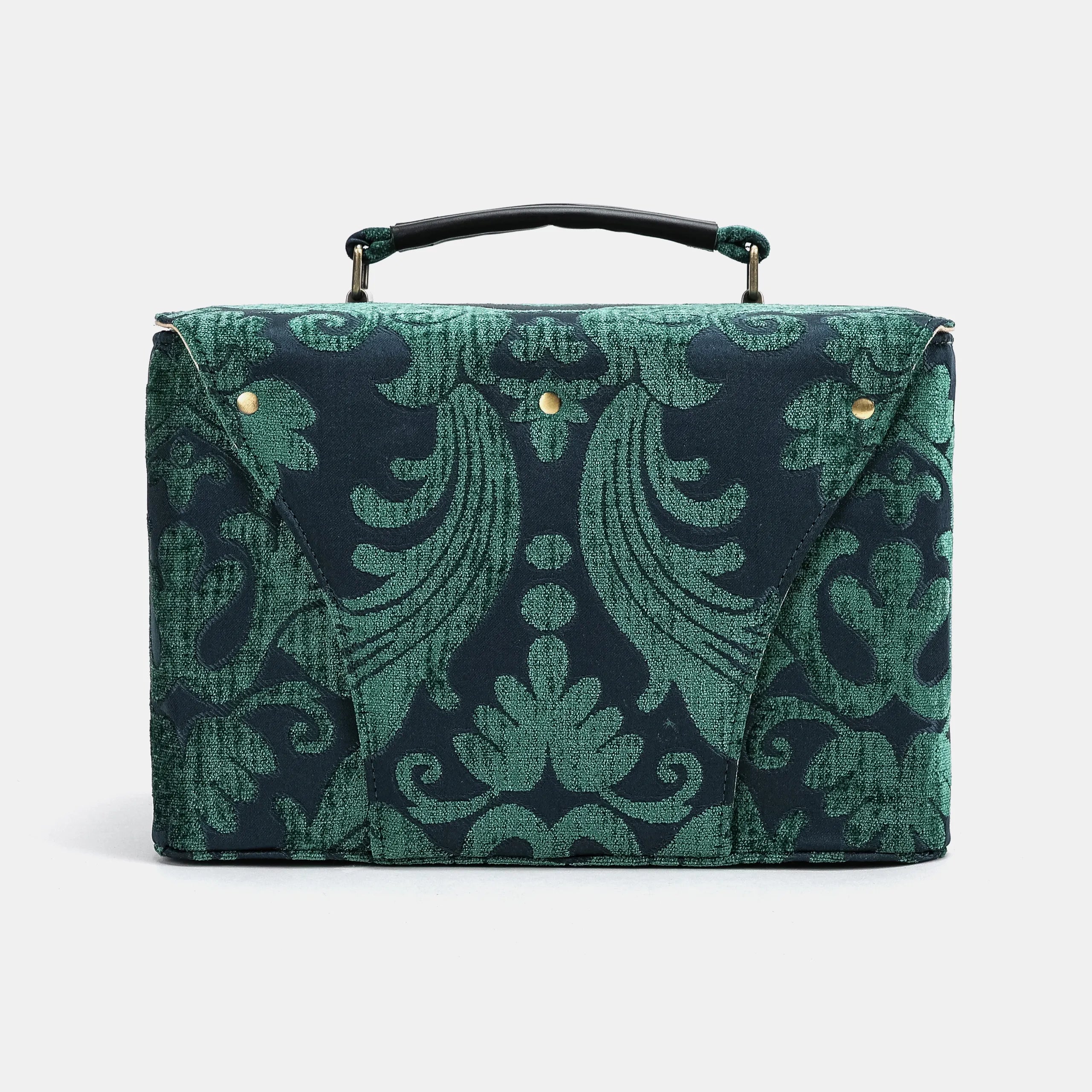 Josephine Large Train Case Purse Queen Hunter Green back