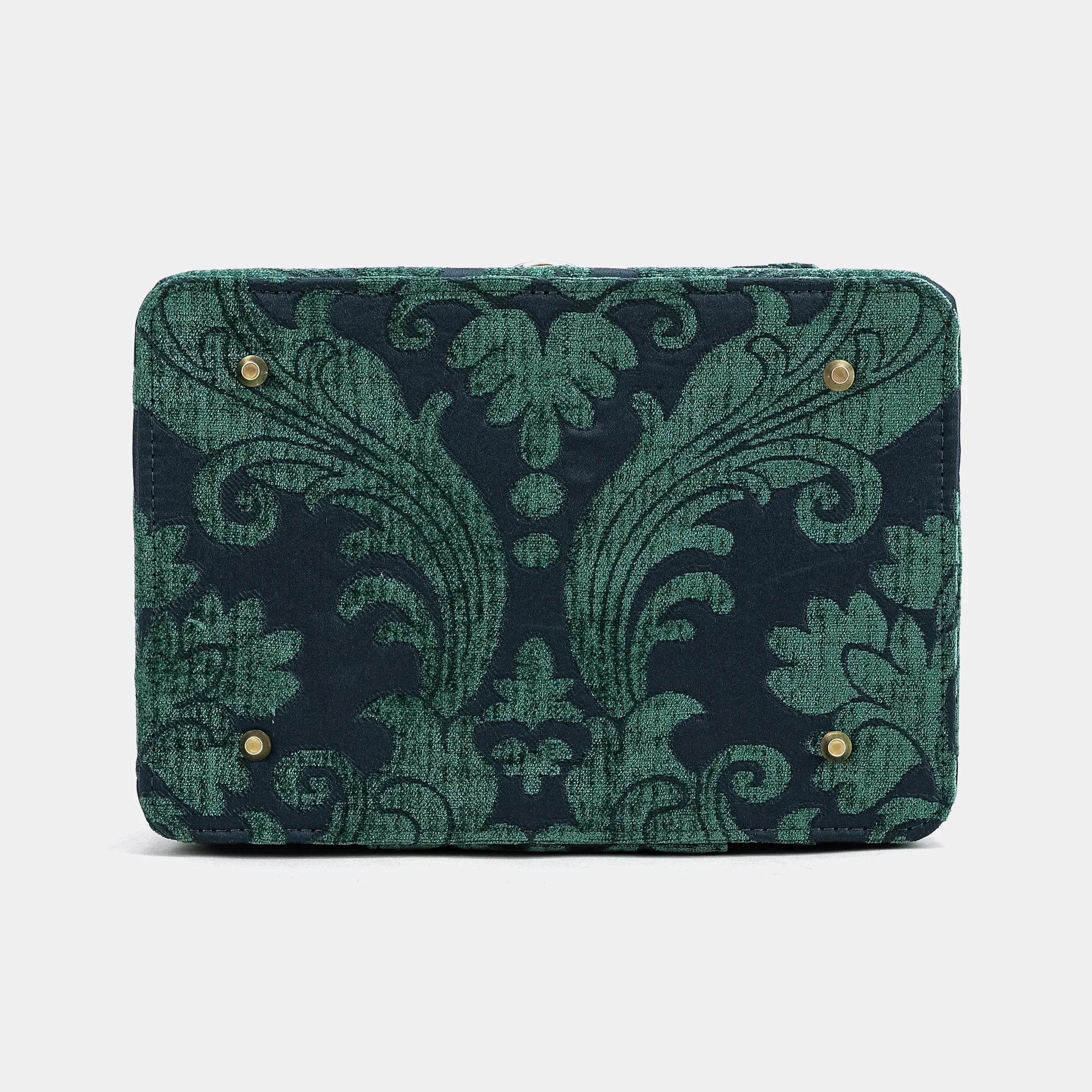 Josephine Large Train Case Purse Queen Hunter Green bottom