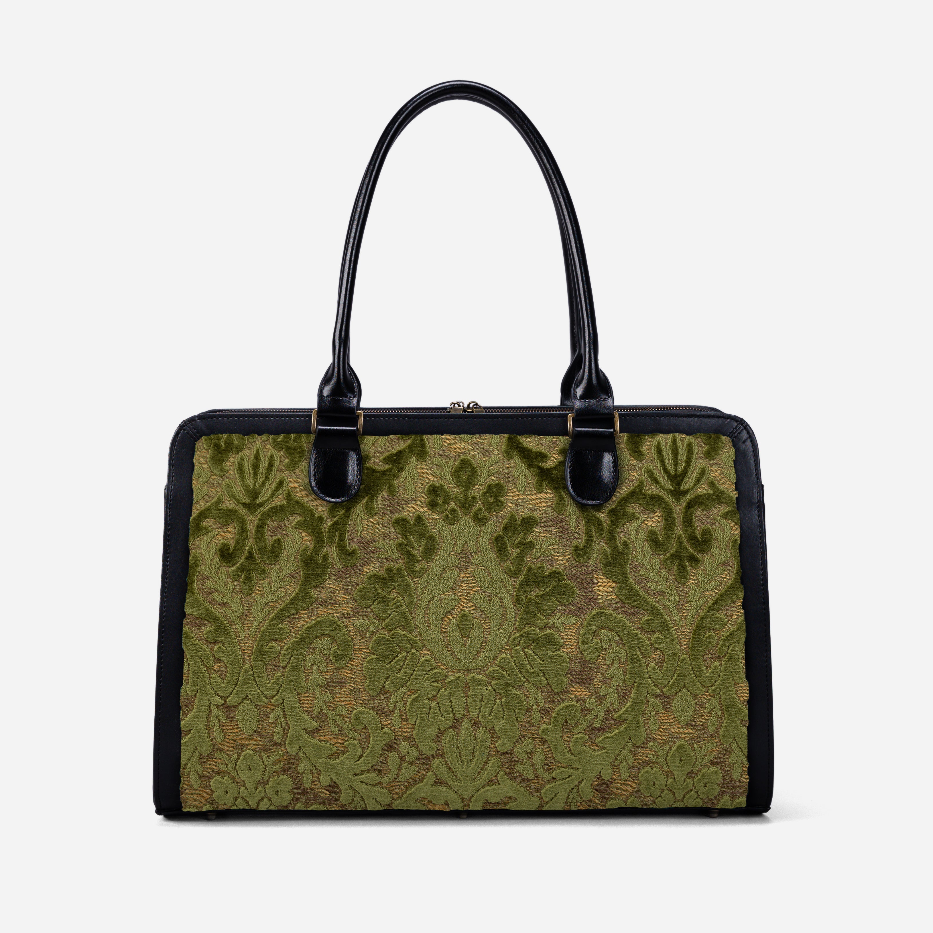 Burnout Velvet Fern Green Business Tote front