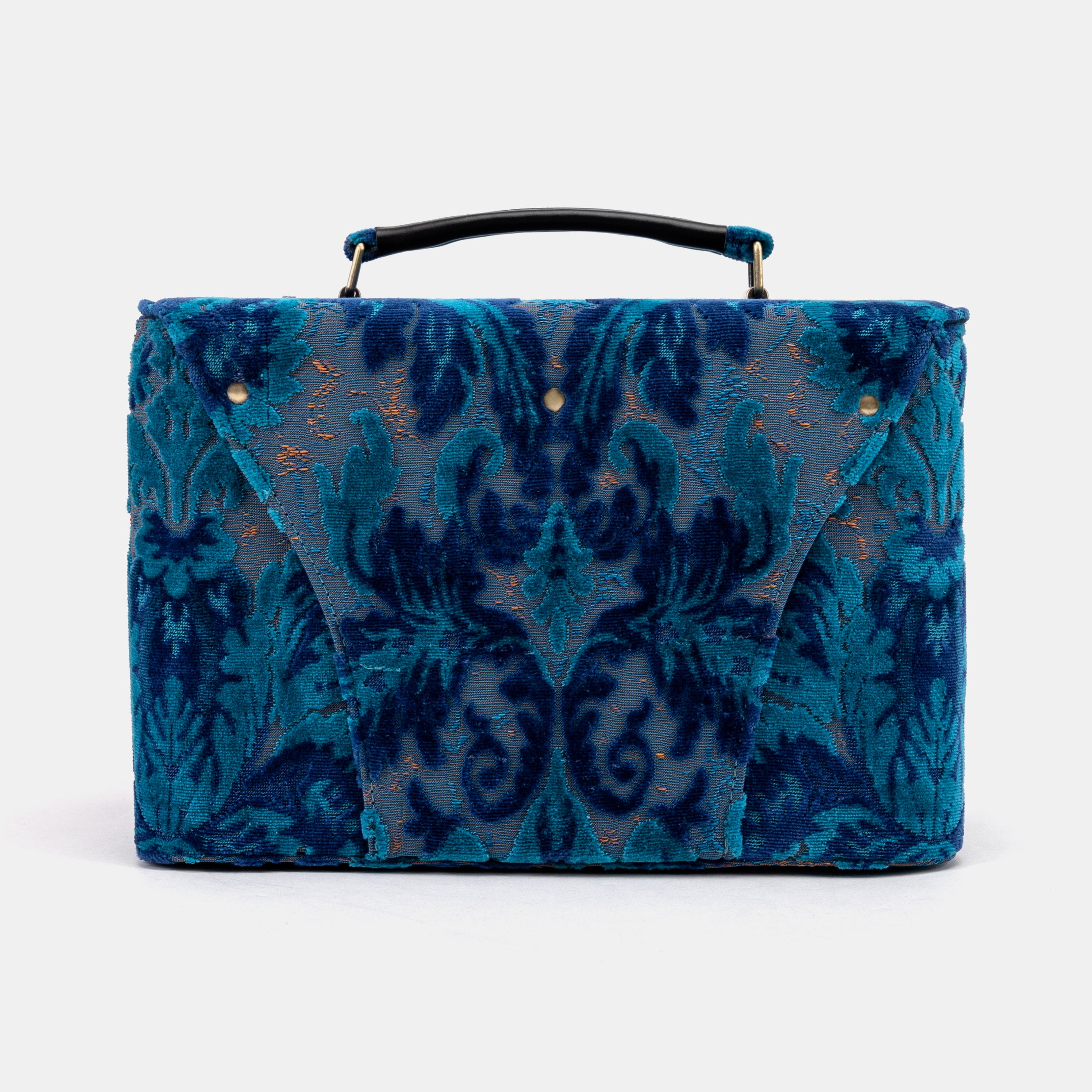 Burnout Velvet Revival Aqua Josephine Large Train Case of America back