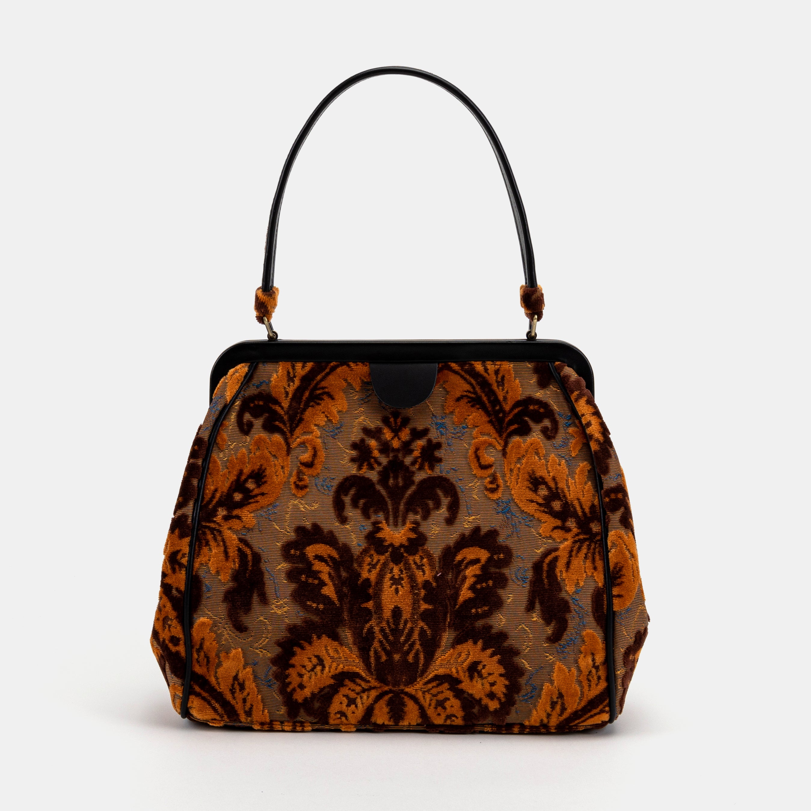 Burnout Velvet Revival Sienna Alma Shoulder Bag Carpet Bag of America front