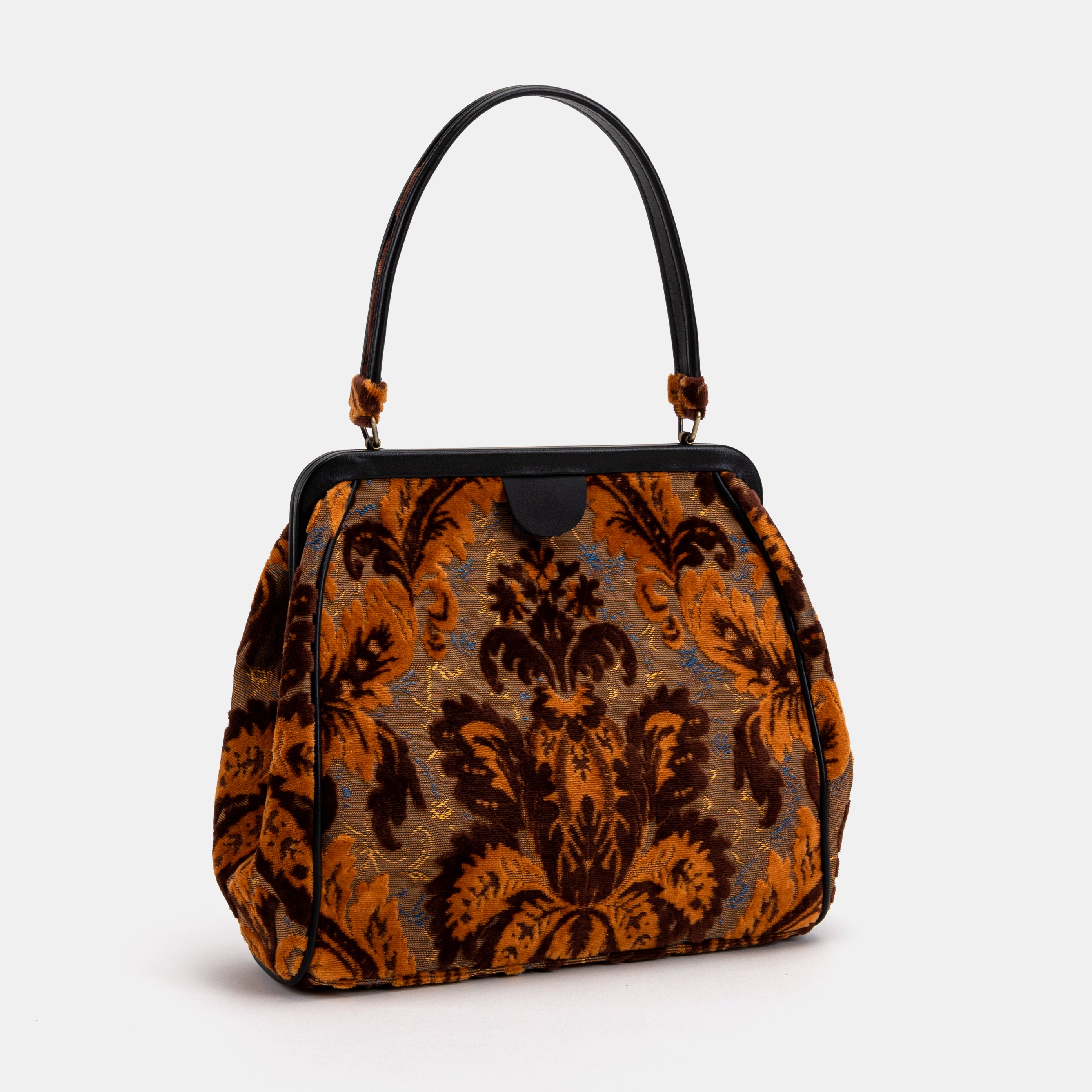 Burnout Velvet Revival Sienna Alma Shoulder Bag Carpet Bag of America front side