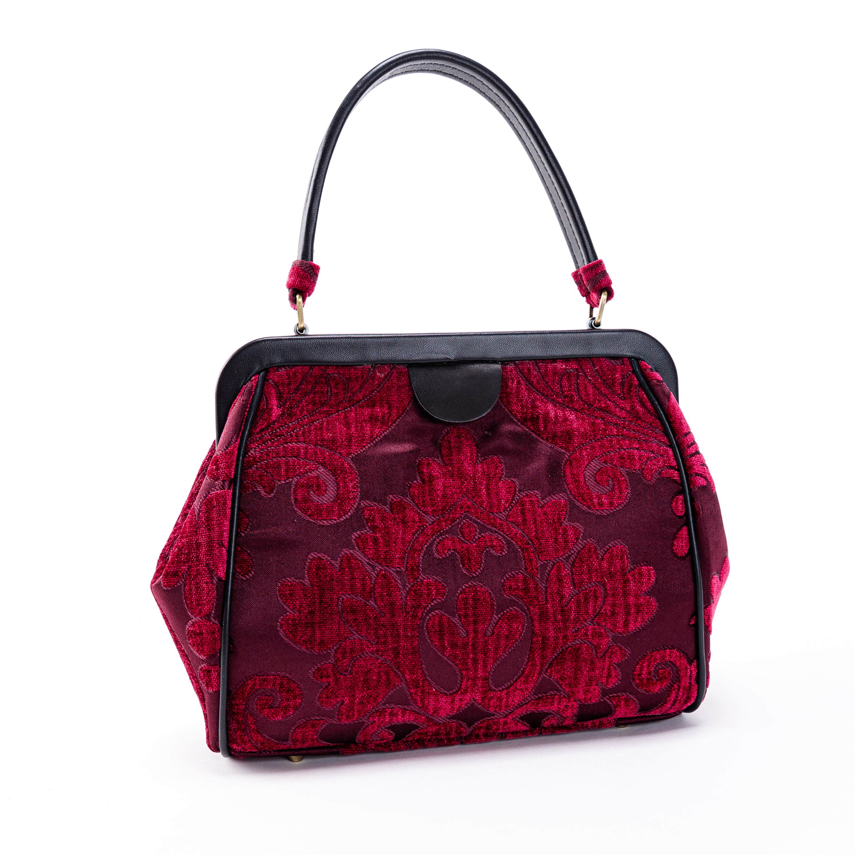 Queen Wine Alma Satchel Carpet Bag of America front side