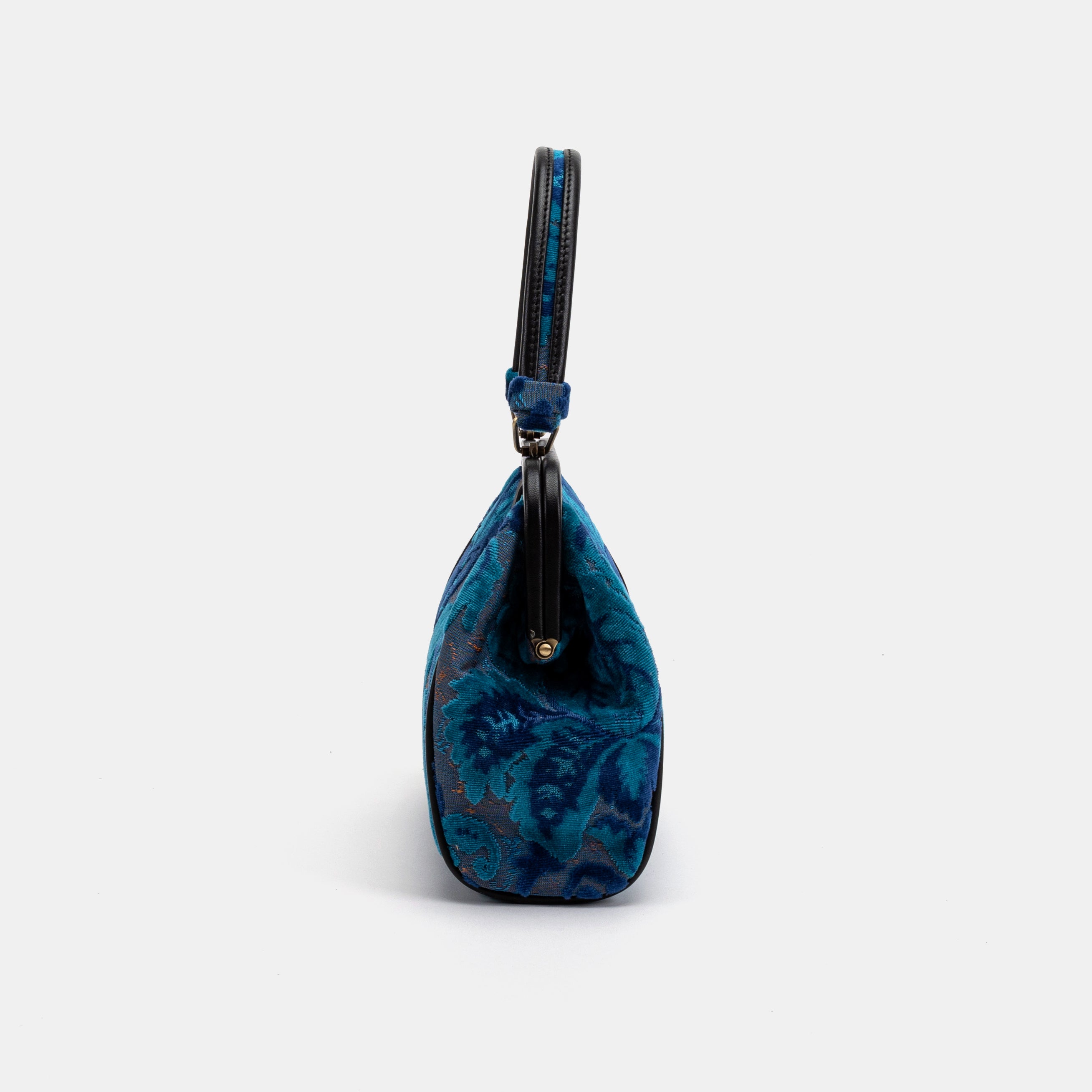 Burnout Velvet  Revival Aqua Alma Carpet Bag of America side