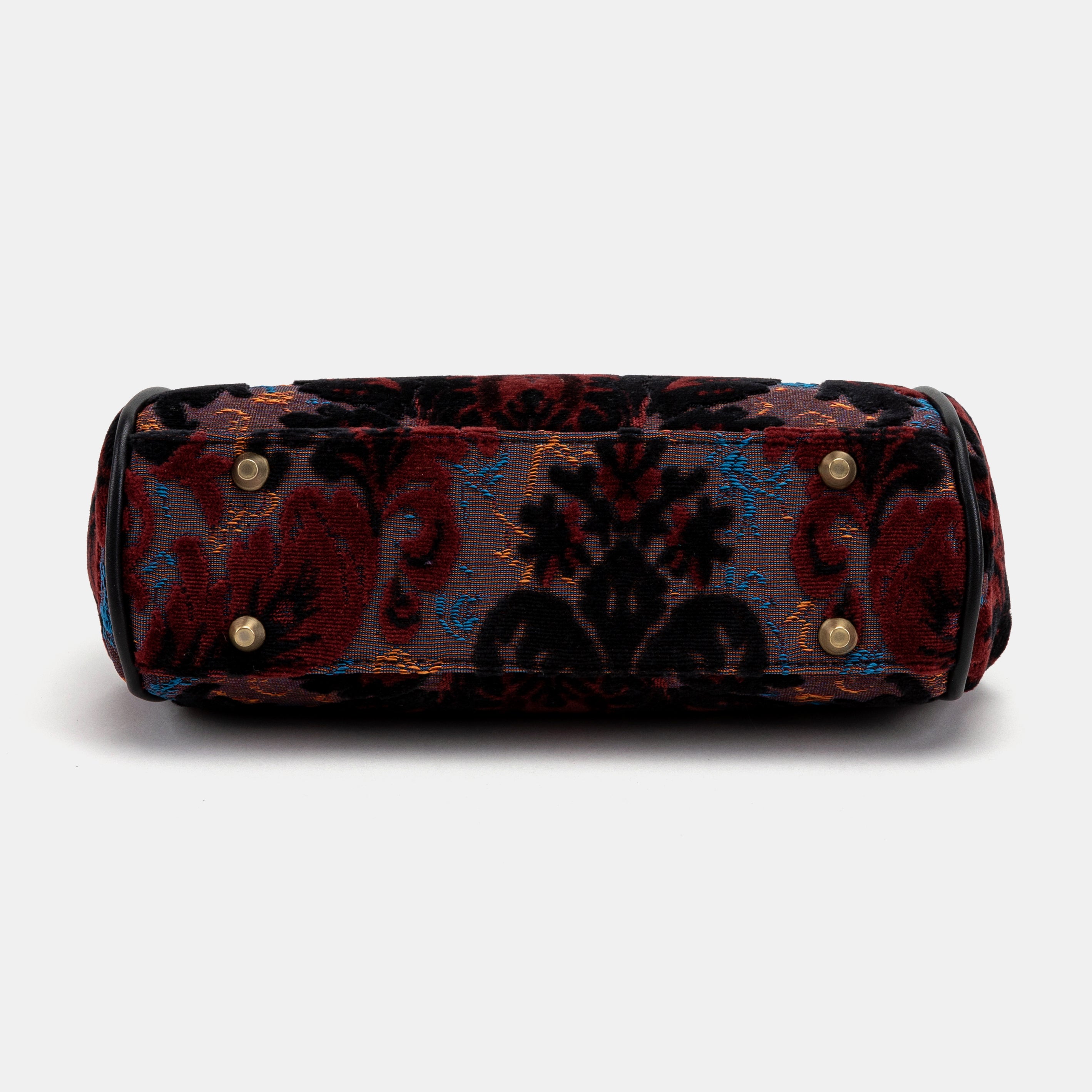 Burnout Velvet  Revival Sephia Alma Carpet Bag of America bottom