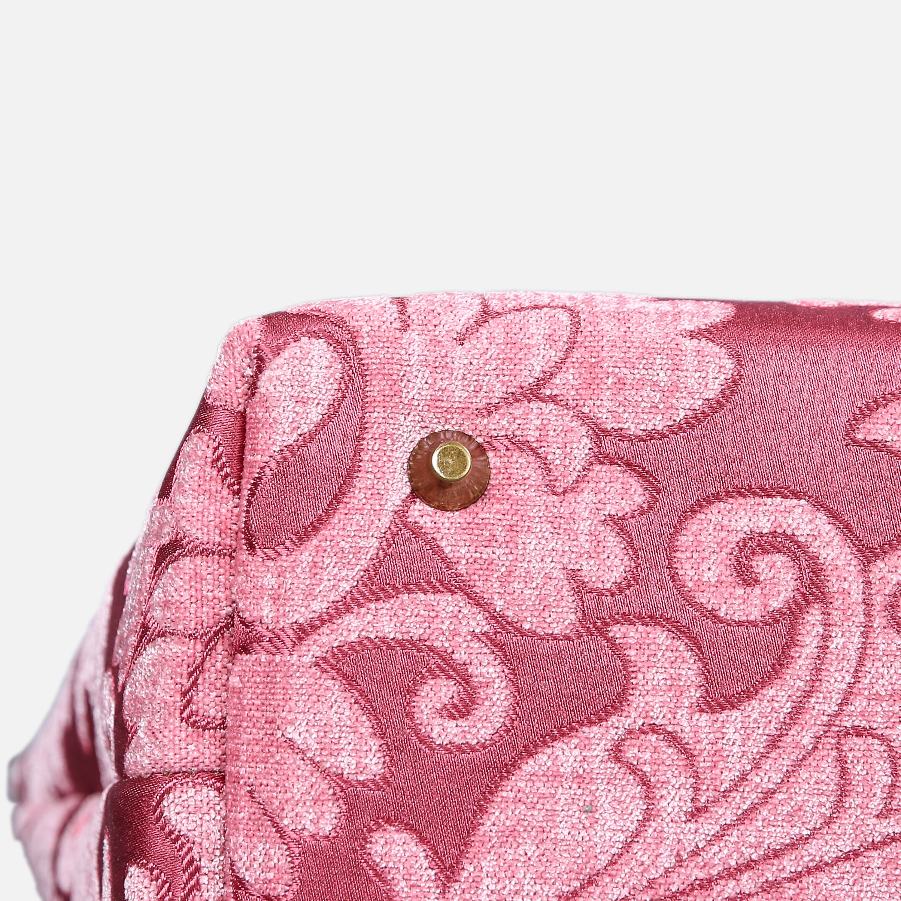 Queen Rose Pink Carpet Tote Shopper carpet bag MCW Handmade-5