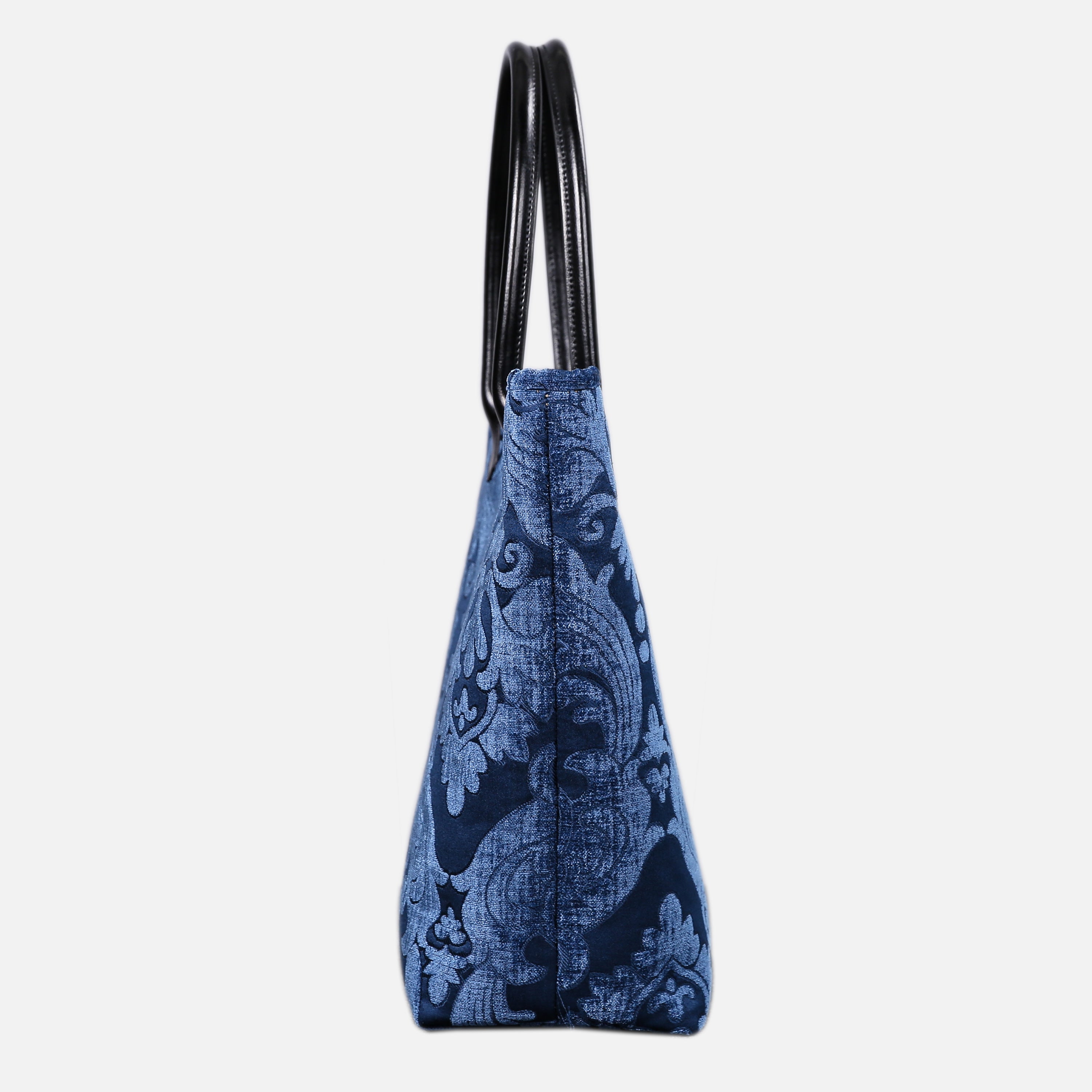 Queen Royal Blue Carpet Tote Shopper carpet bag MCW Handmade-3