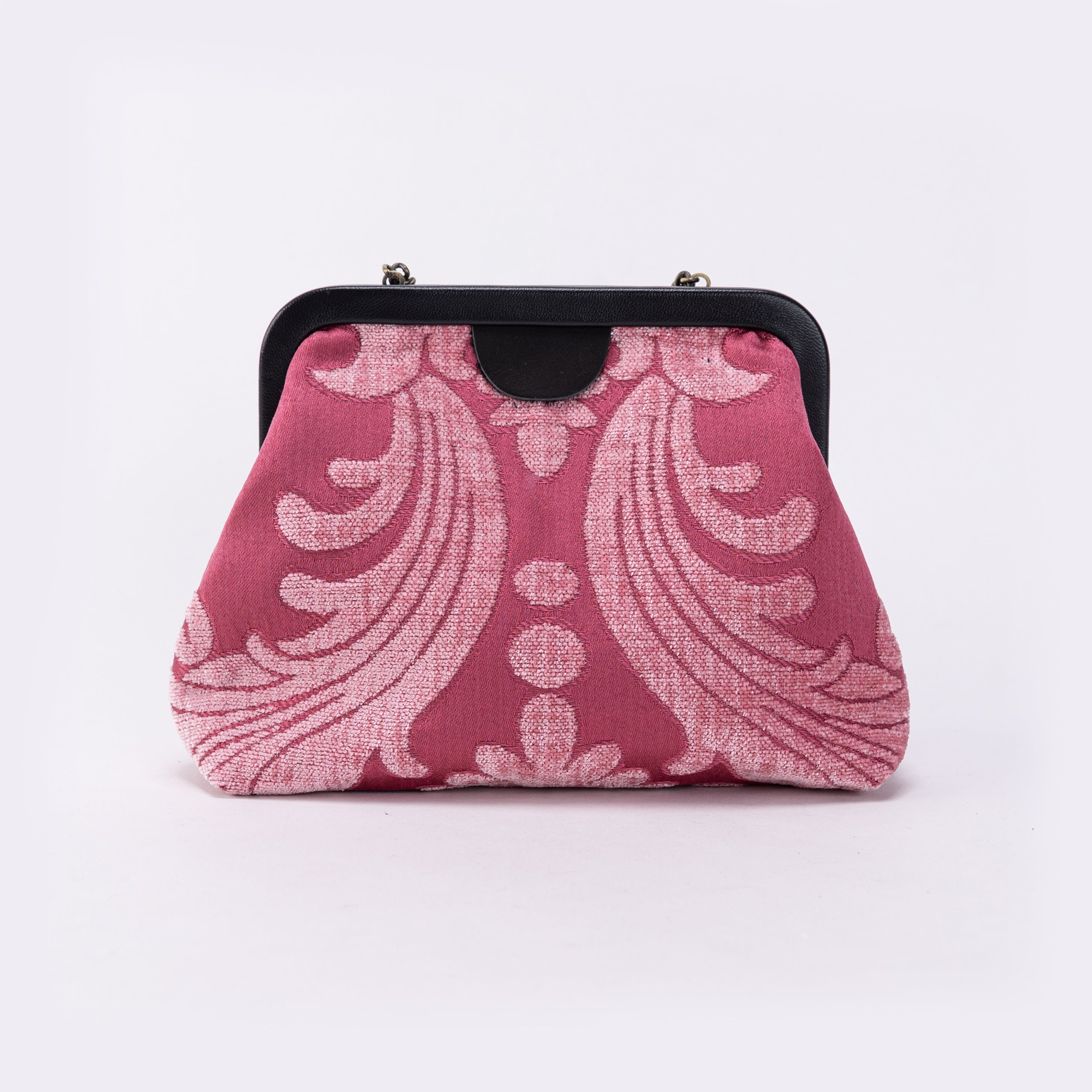 Queen Rose Pink Alma Evening Clutch Carpet Bag back