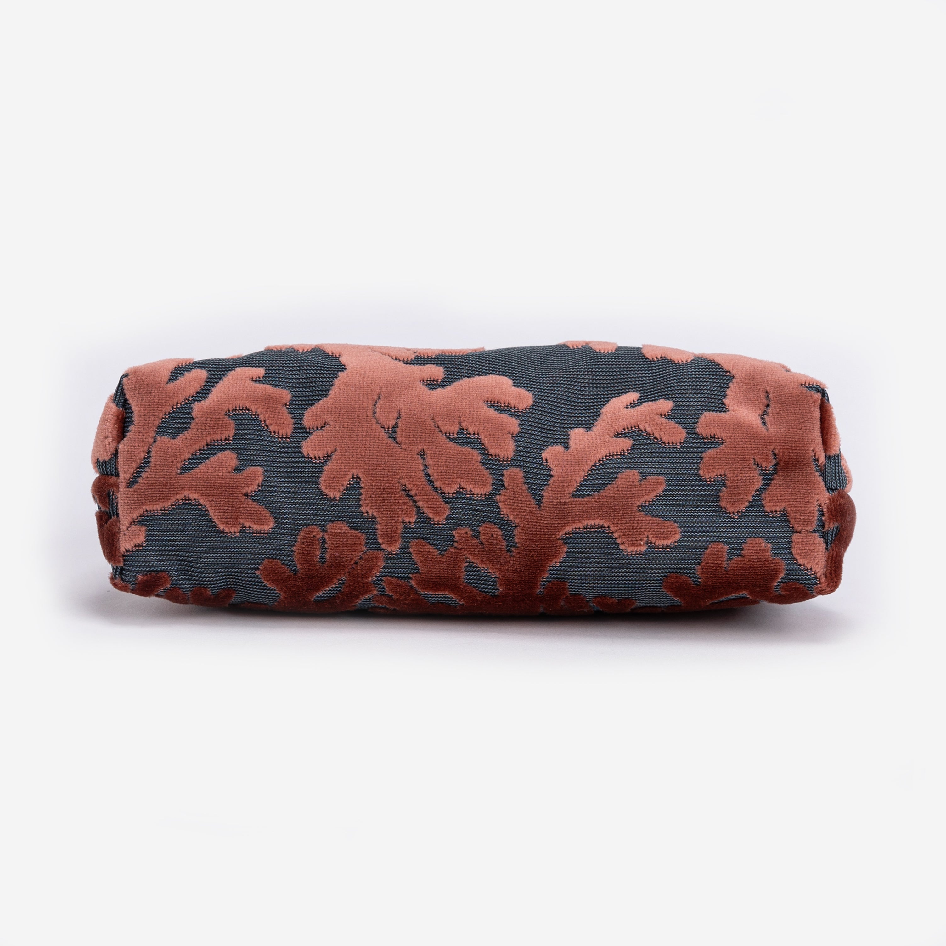 Burnout Velvet St Tropez Scuba Coral Alma Evening Clutch bottom