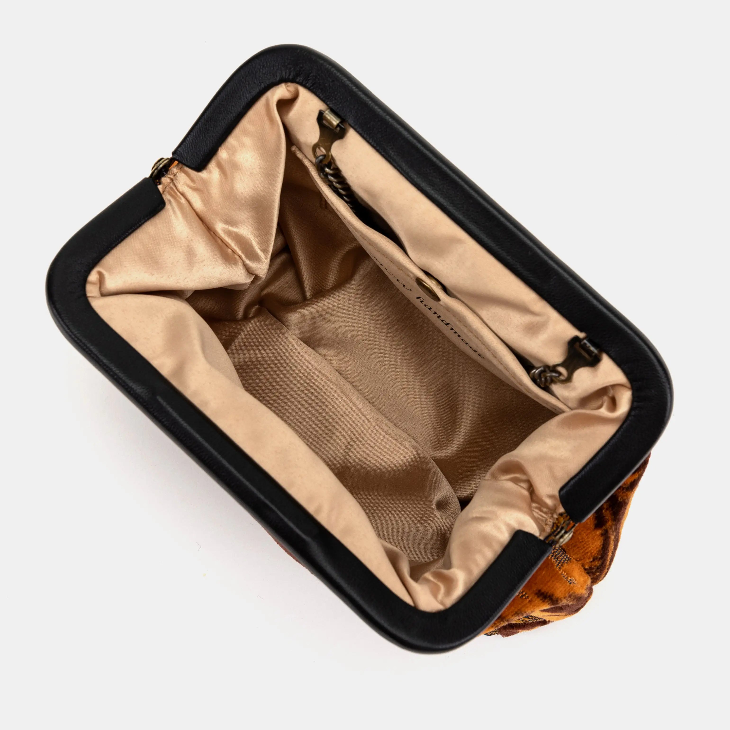 Burnout Velvet Revival Sienna Alma Clutch open