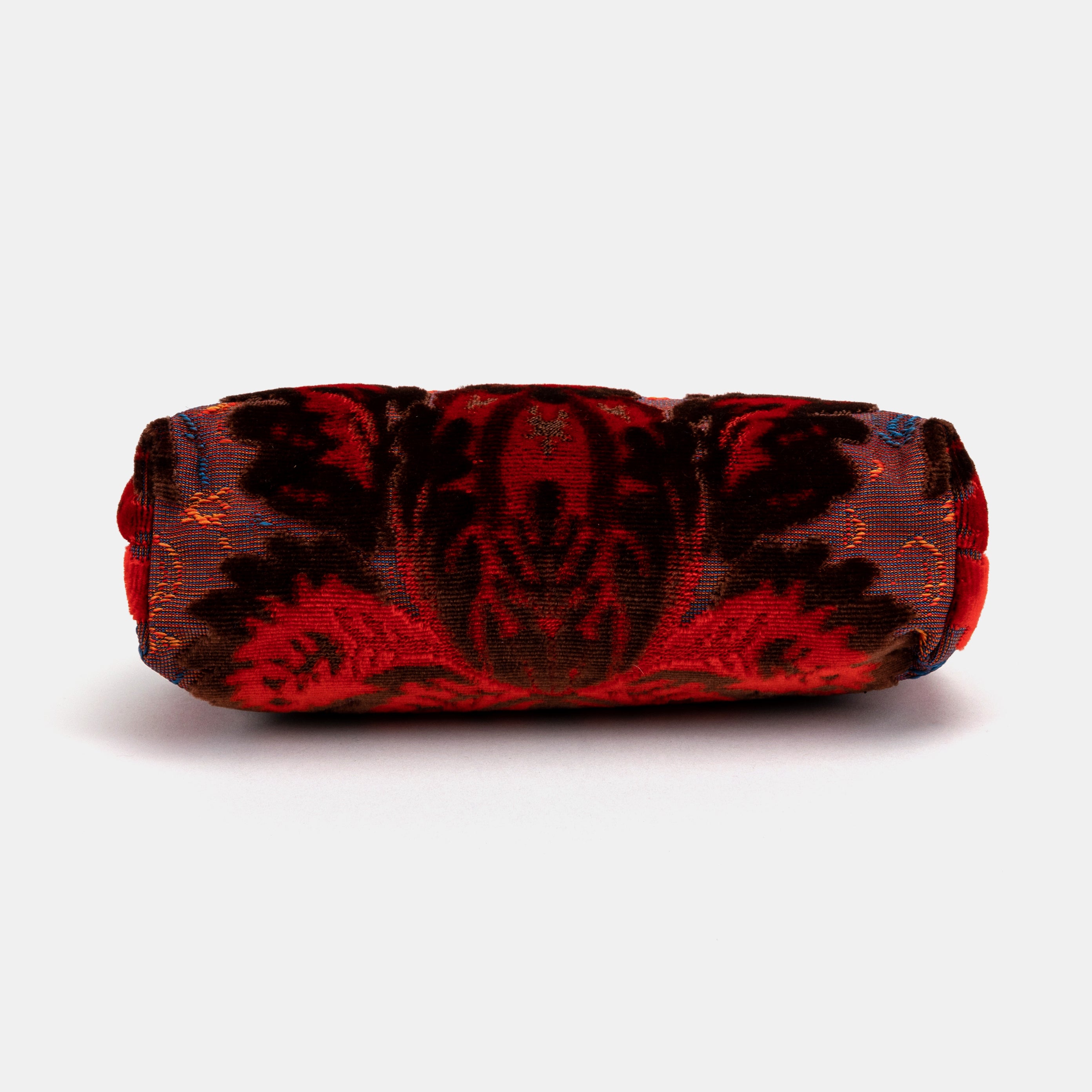 Burnout Velvet Revival Scarlet Alma Clutch
