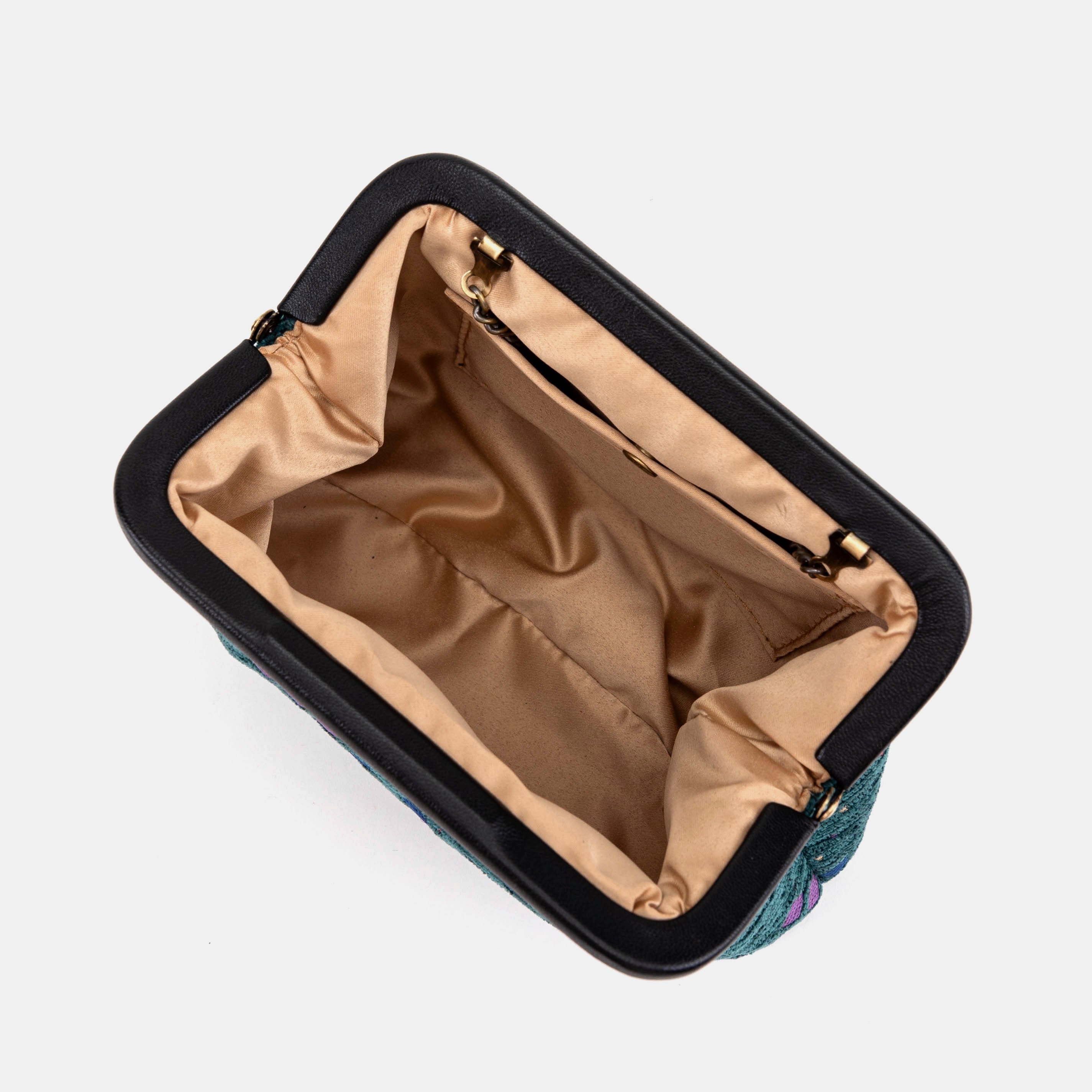 PDX Portland Airport Alma Evening Clutch Carpet Bag  inside