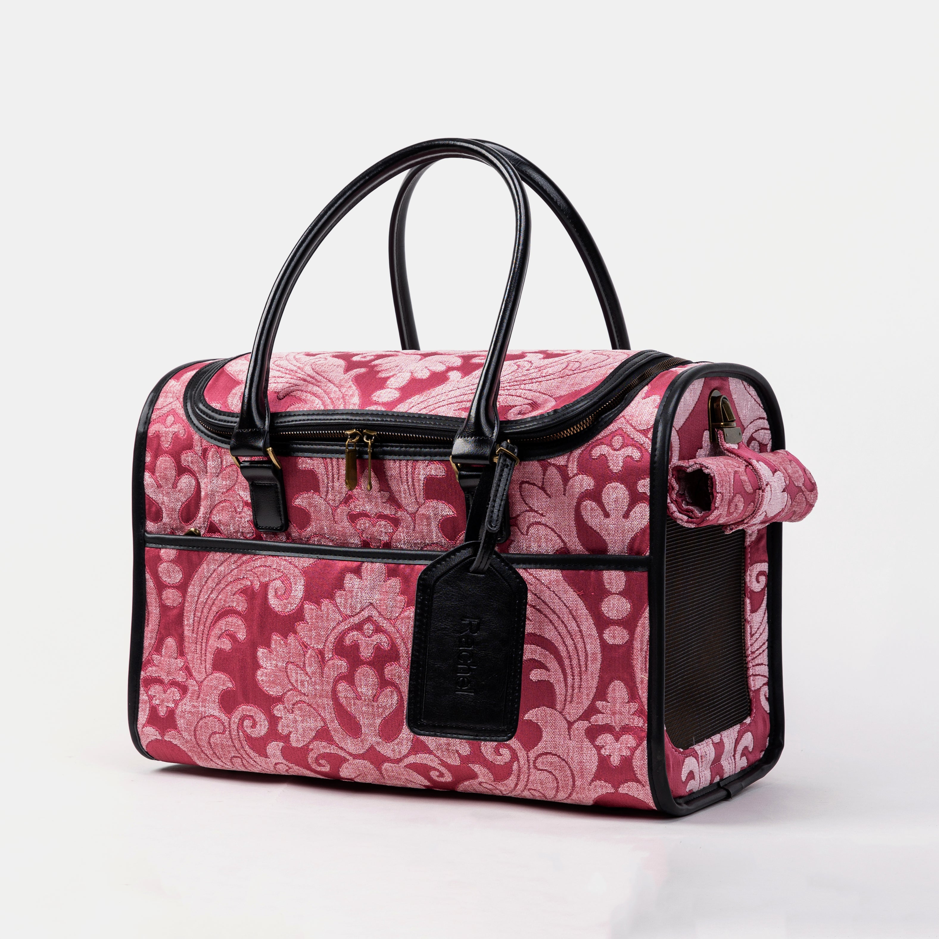 Travel Dog Carrier Bag Queen Rose  PinkMain