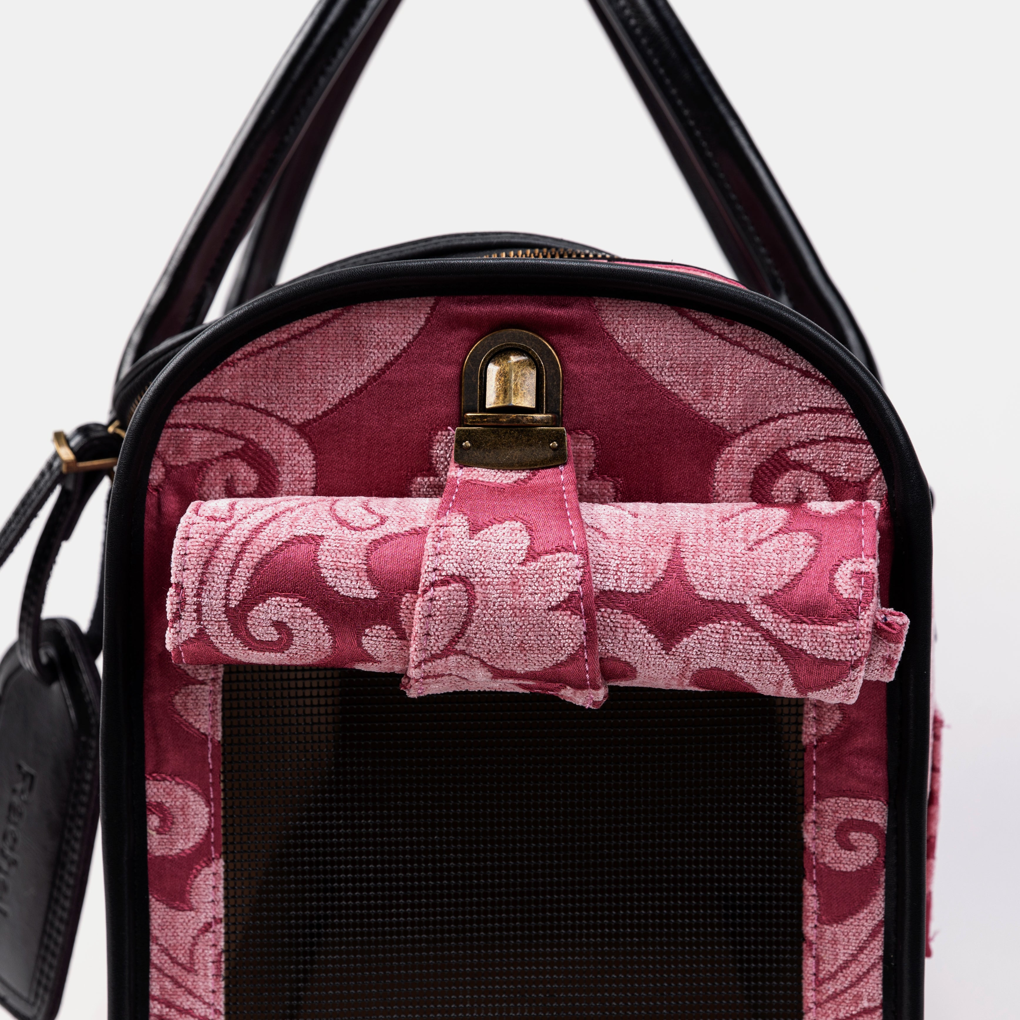 Travel Dog Carrier Bag Queen Rose  PinkRoll Up Flap