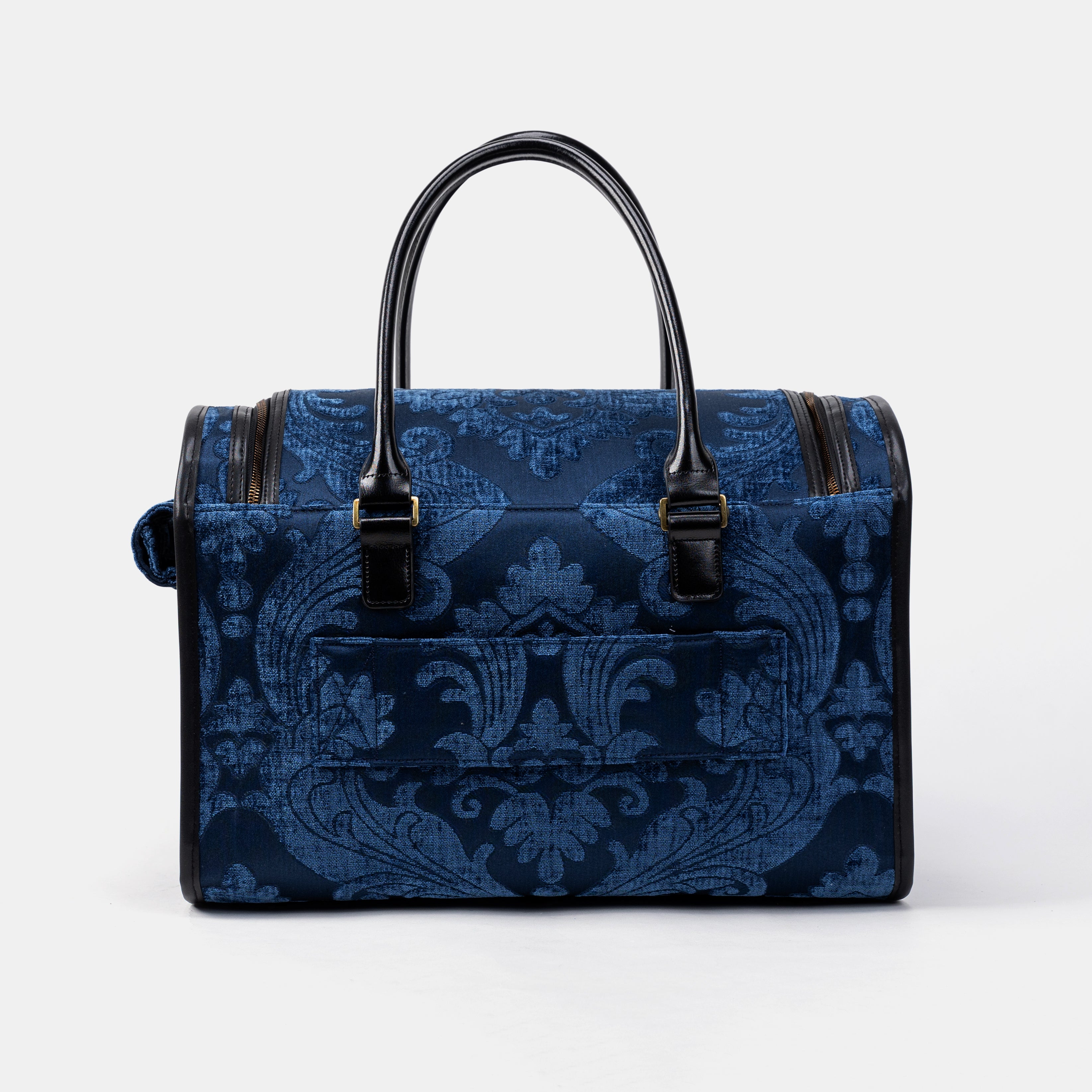 Travel Dog Carrier Bag Queen Royal Blue Back