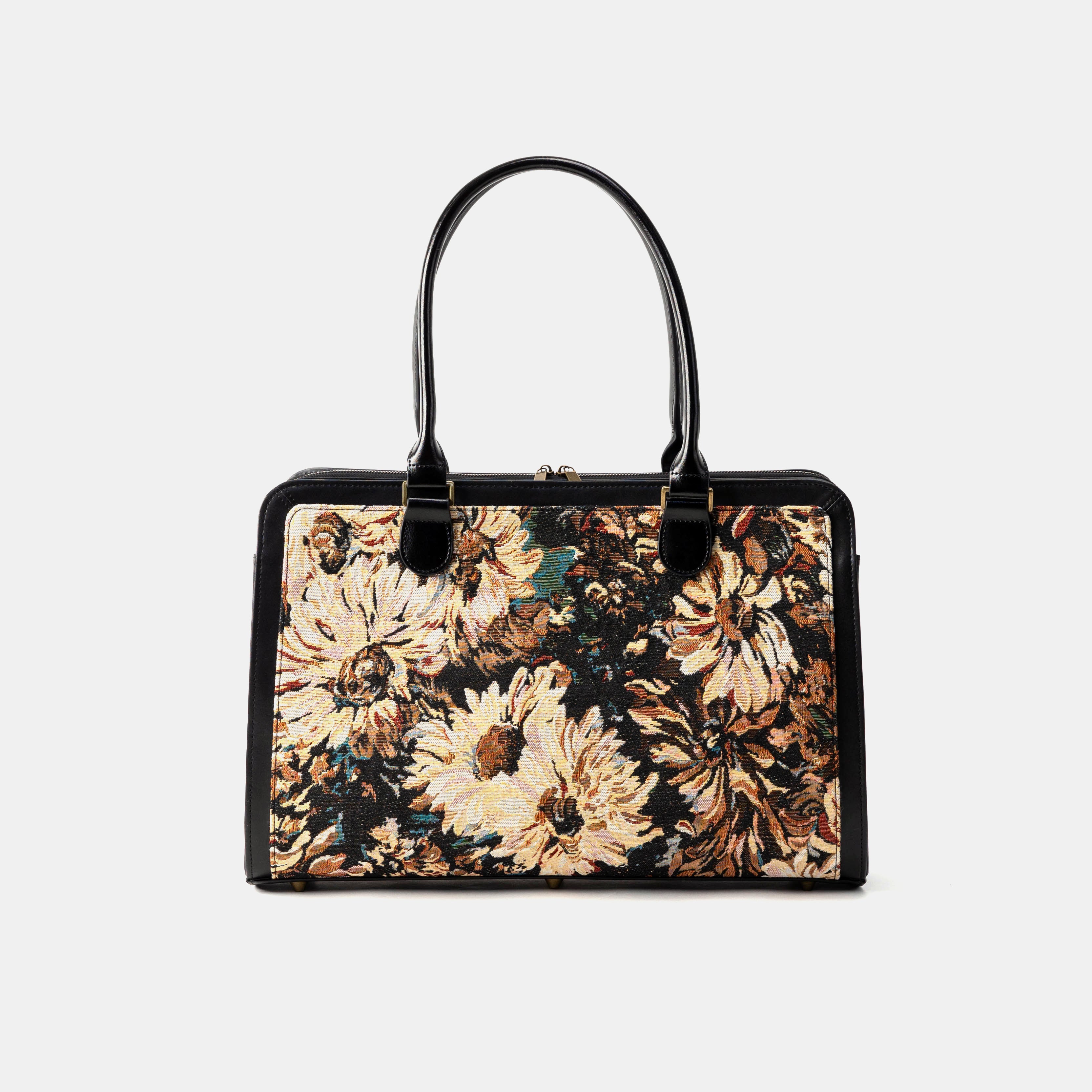 Blooming Daisy Black Business Tote front