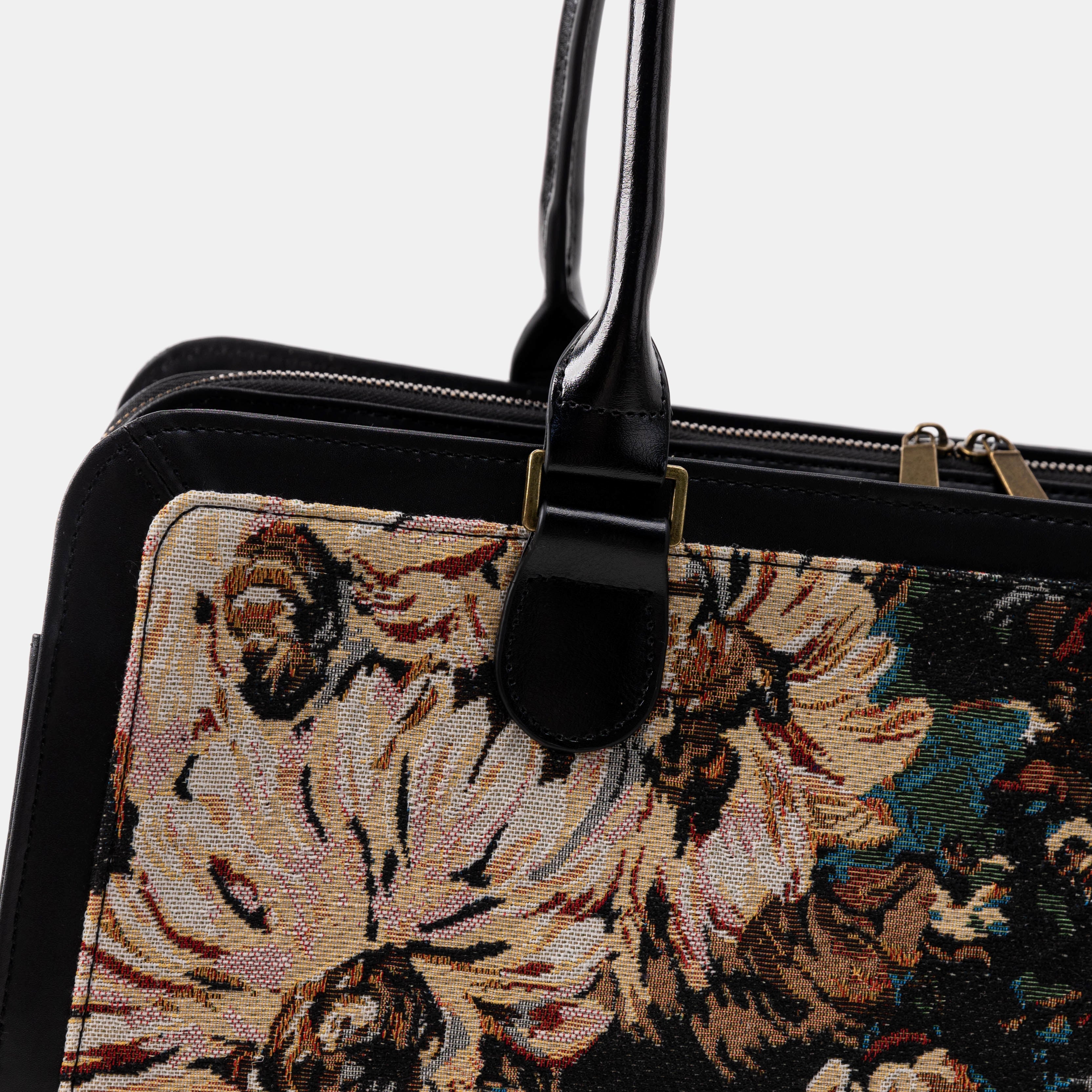 Blooming Daisy Black Business Tote detail