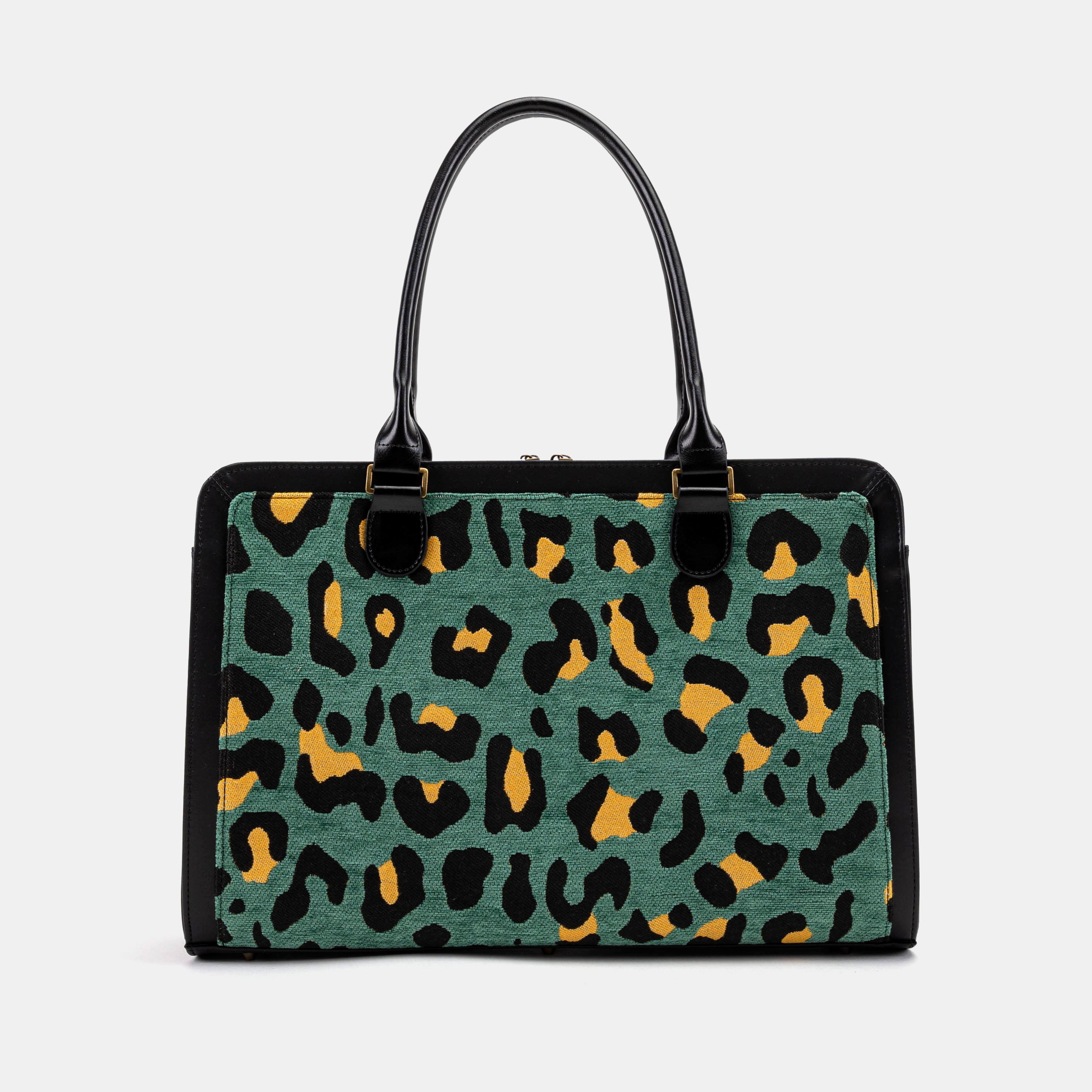 Leopard Green Business Tote of American front
