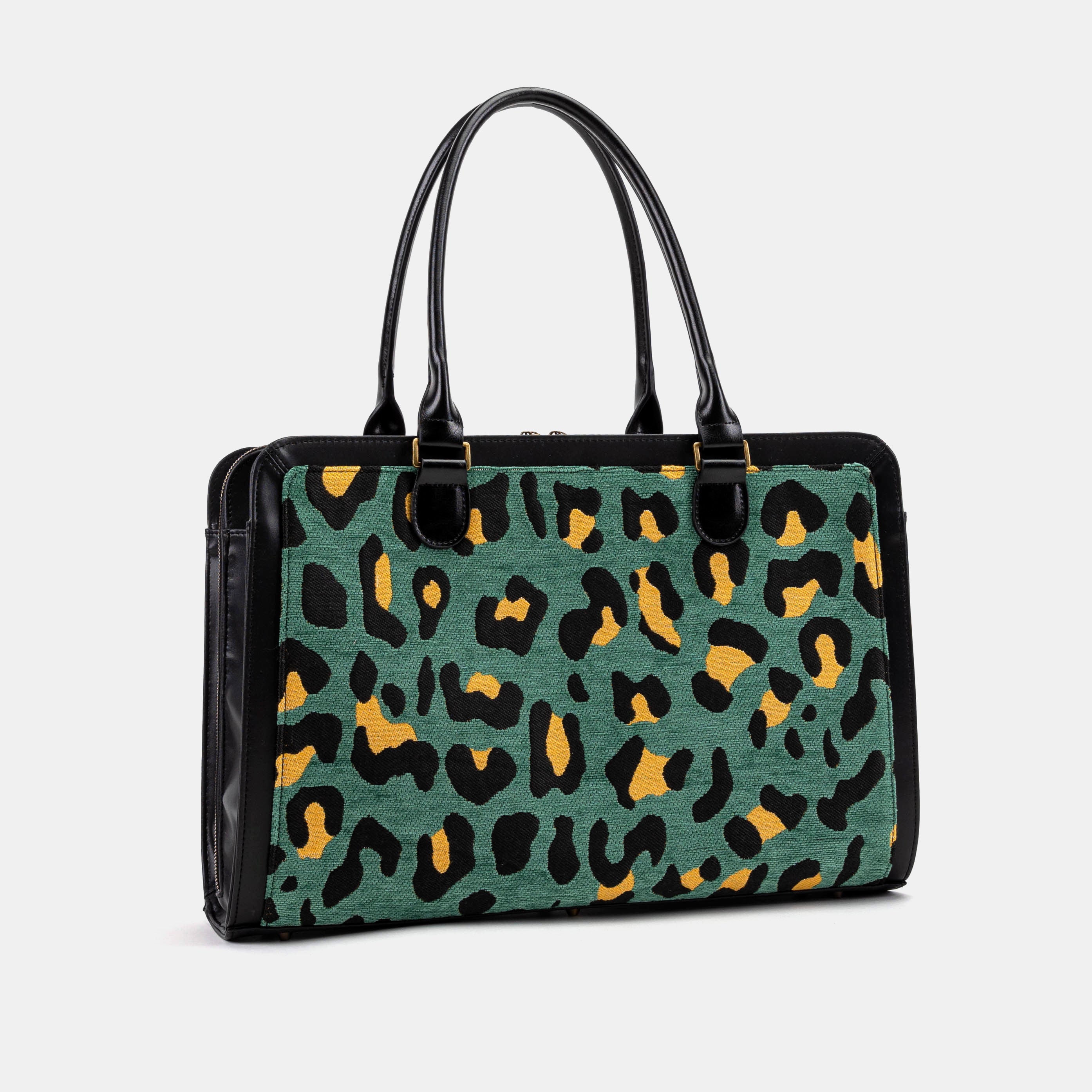 Leopard Green Business Tote of American main