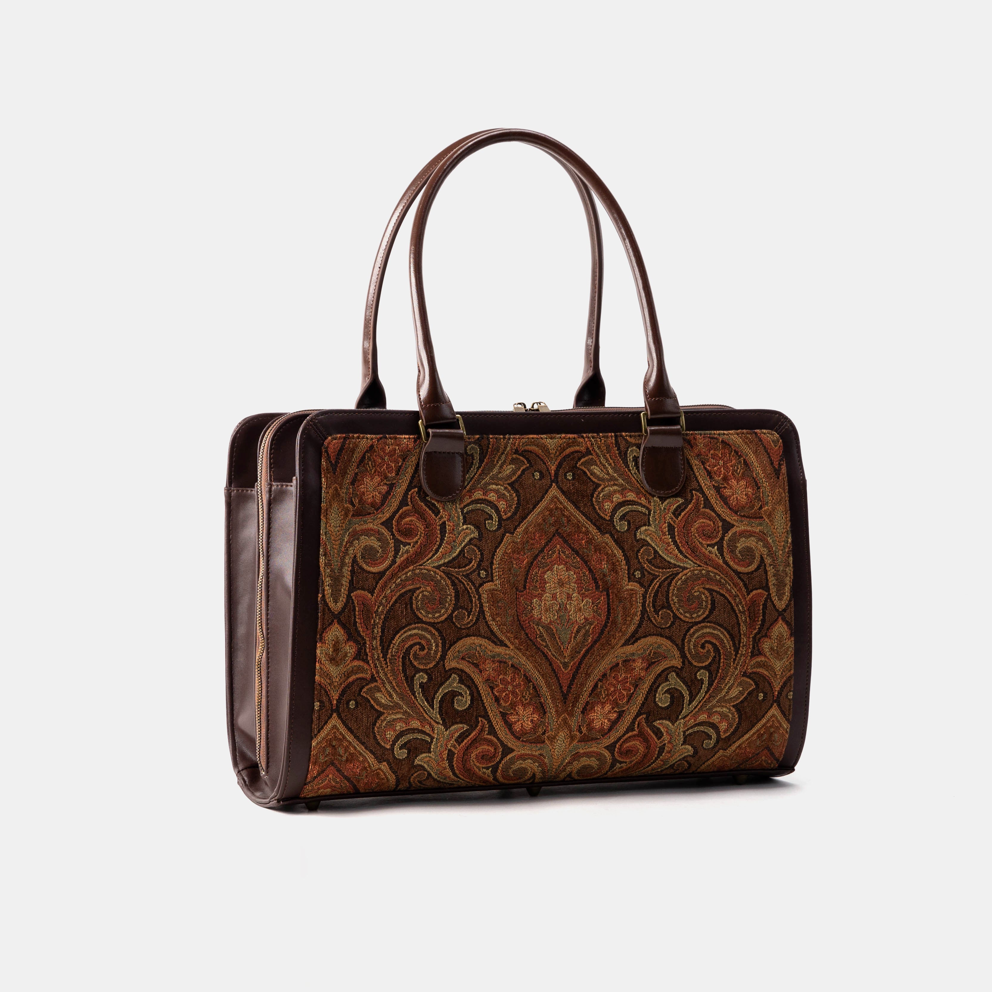 Damask D. Brown Business Tote