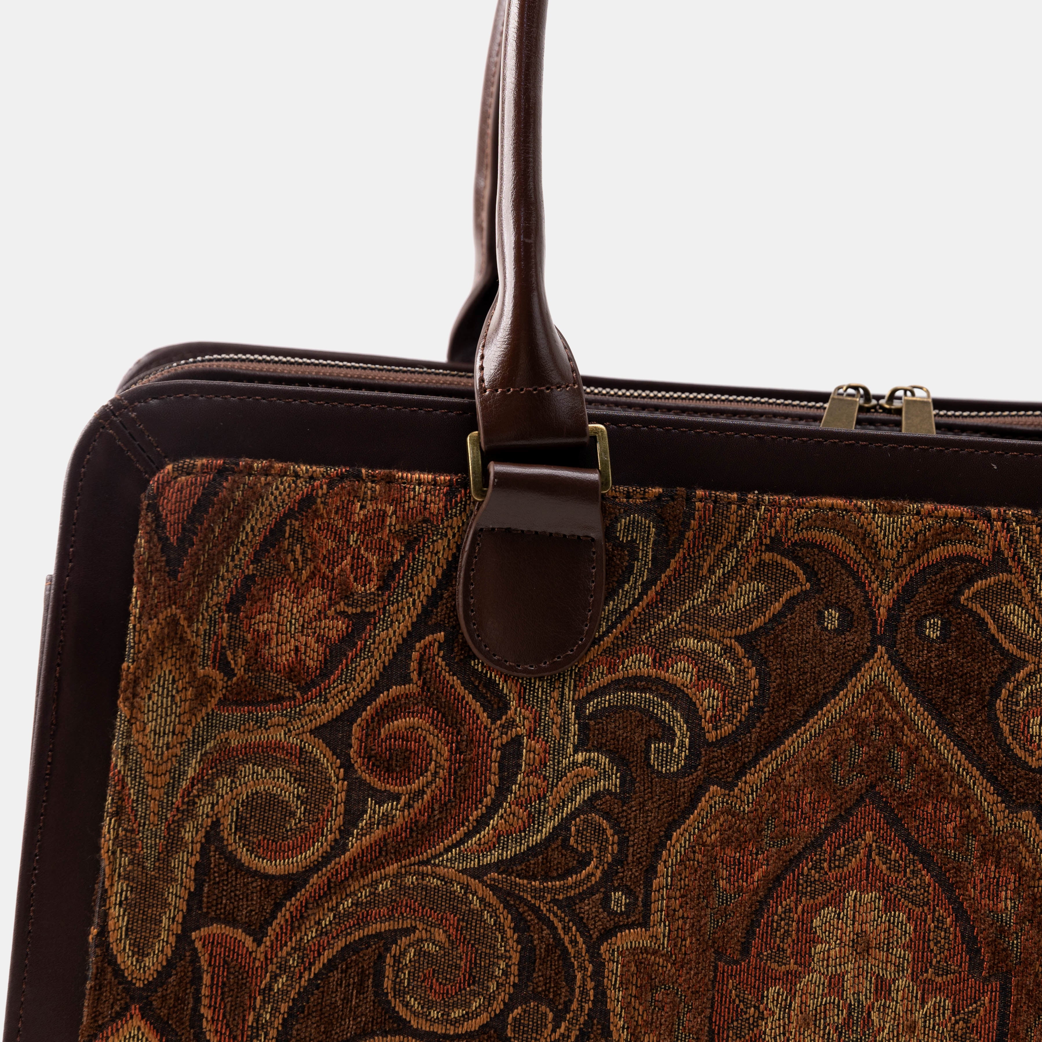 Damask D. Brown Business Tote detail