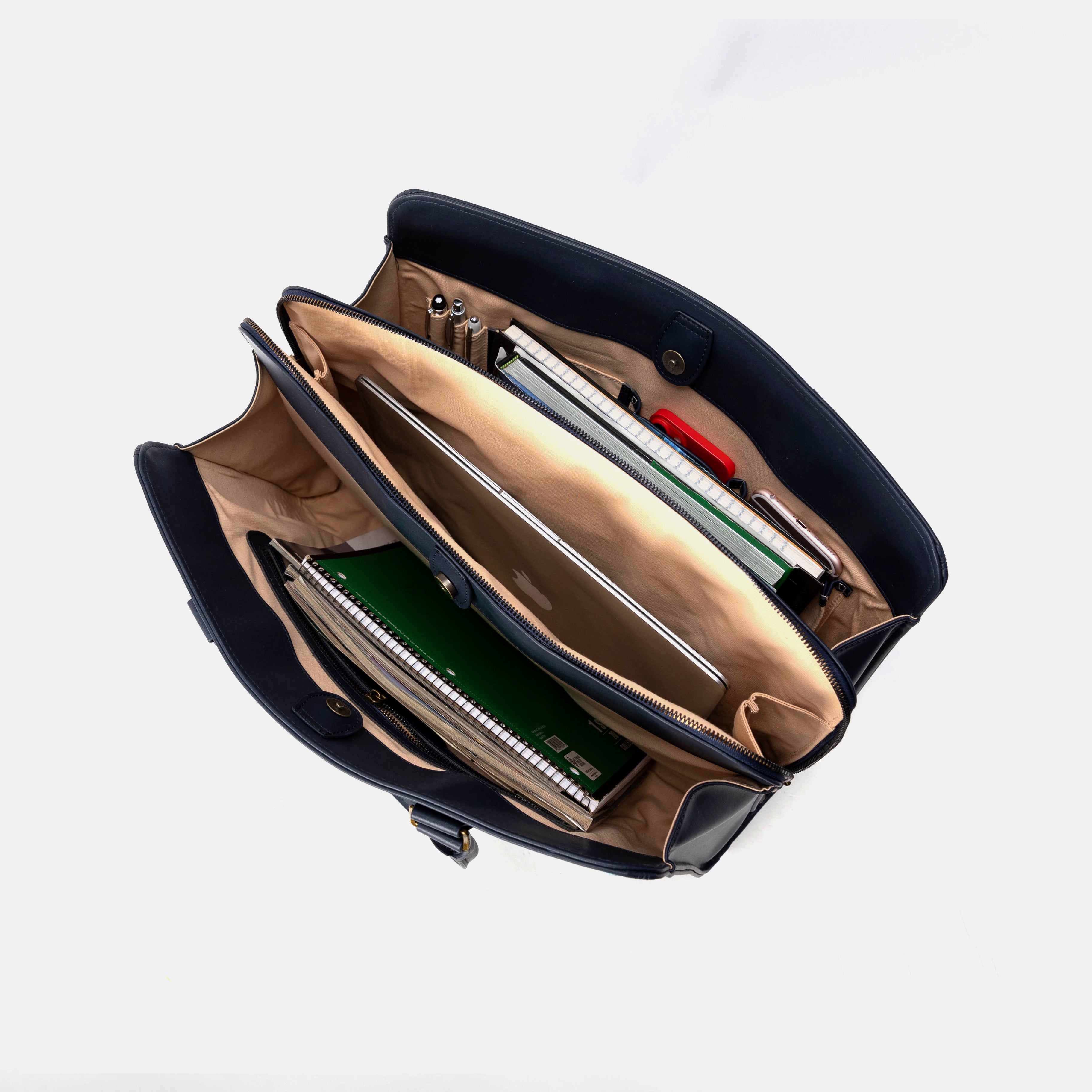 Burnout Velvet Revival Aqua Business Tote inside