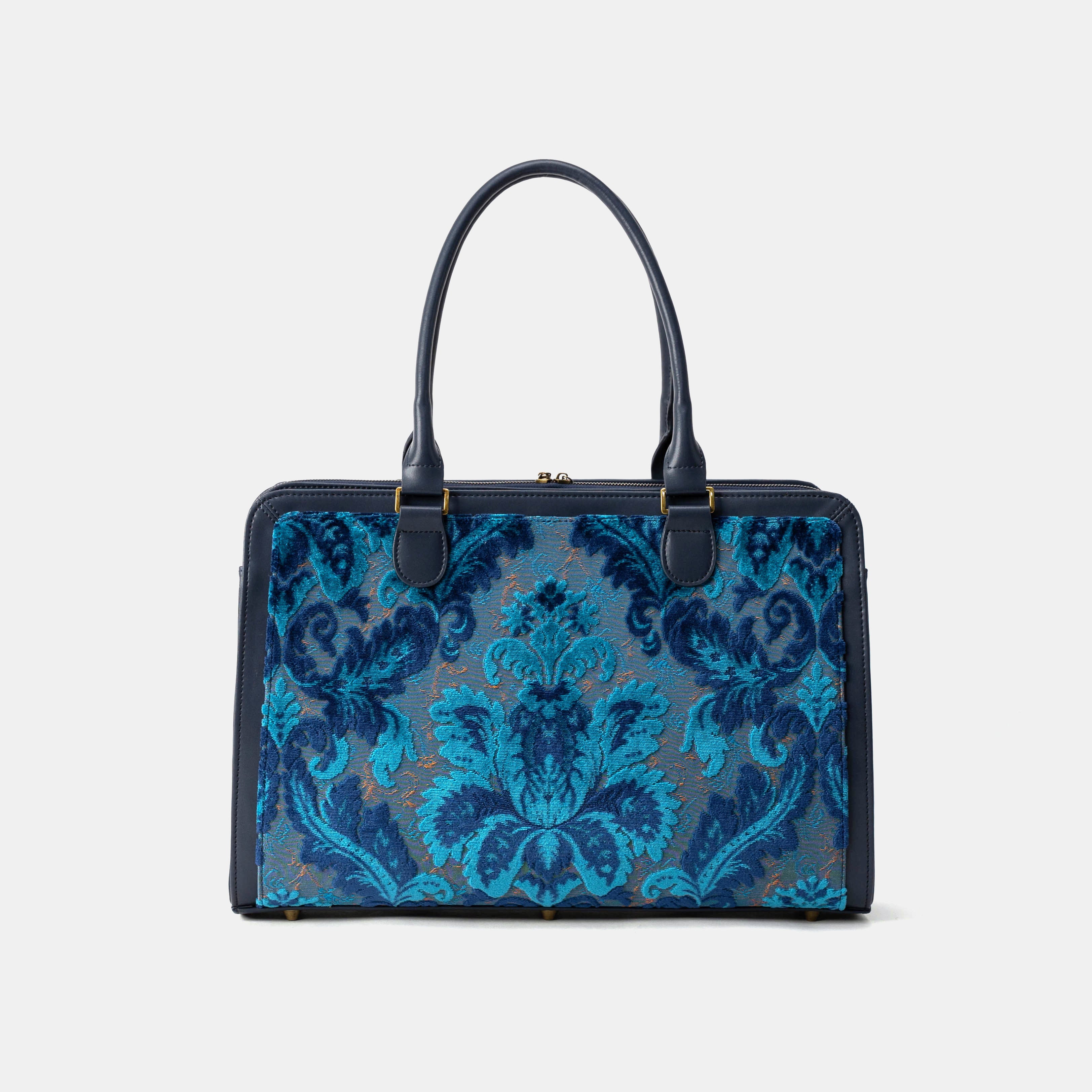 Burnout Velvet Revival Aqua Business Tote front