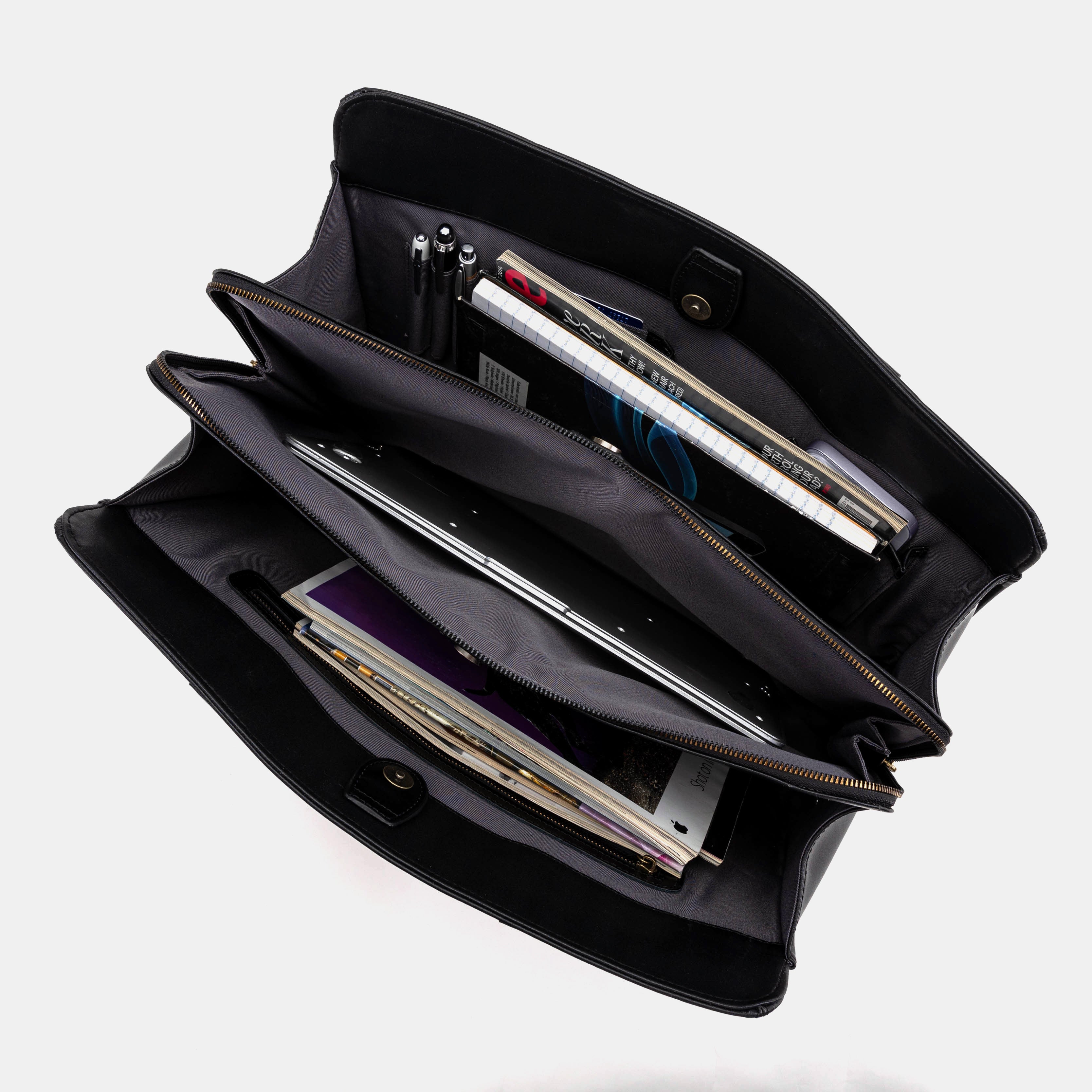 Burnout Velvet Revival Sienna Business Tote inside