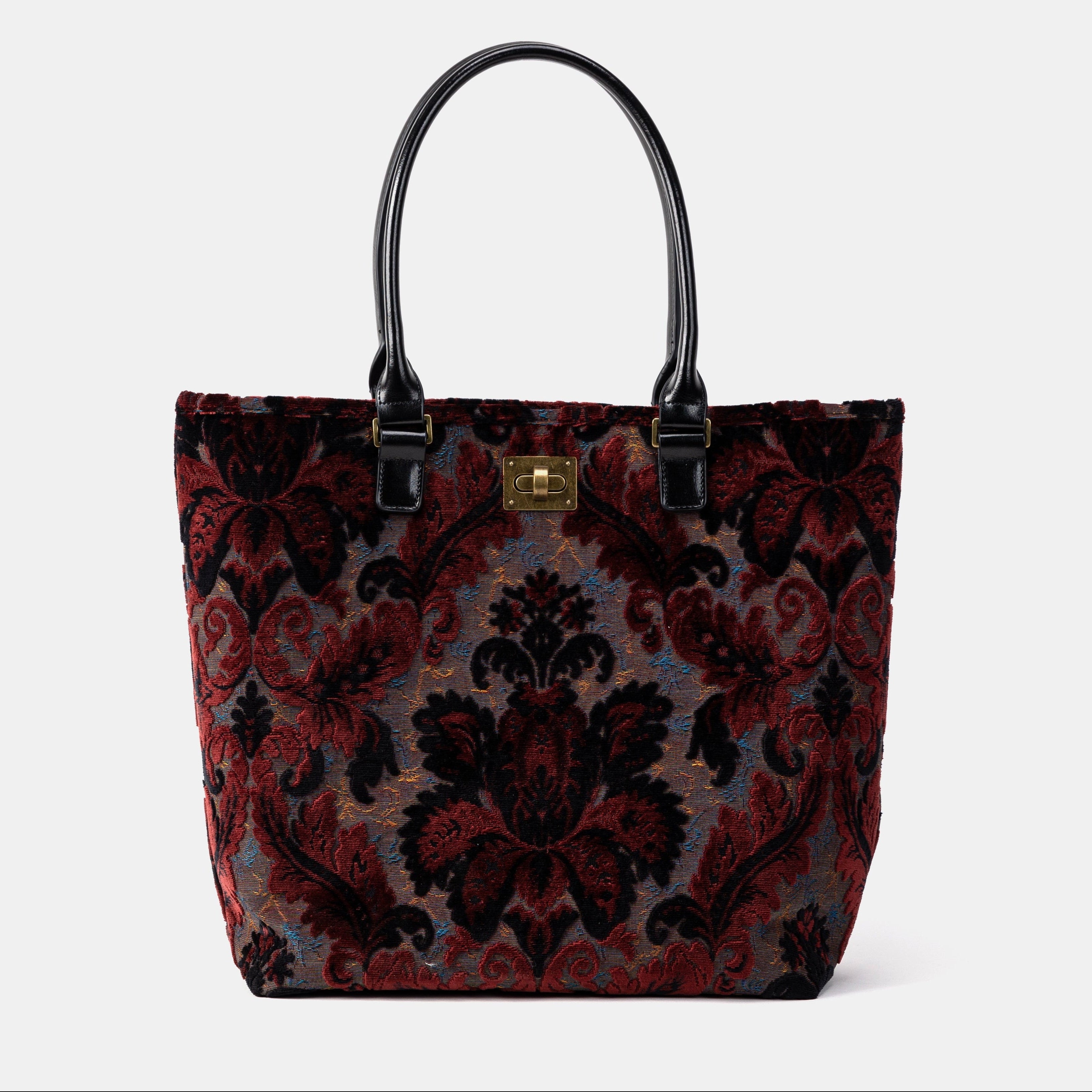 Burnout Velvet Revival Sephia Carpet Tote Shopper overview
