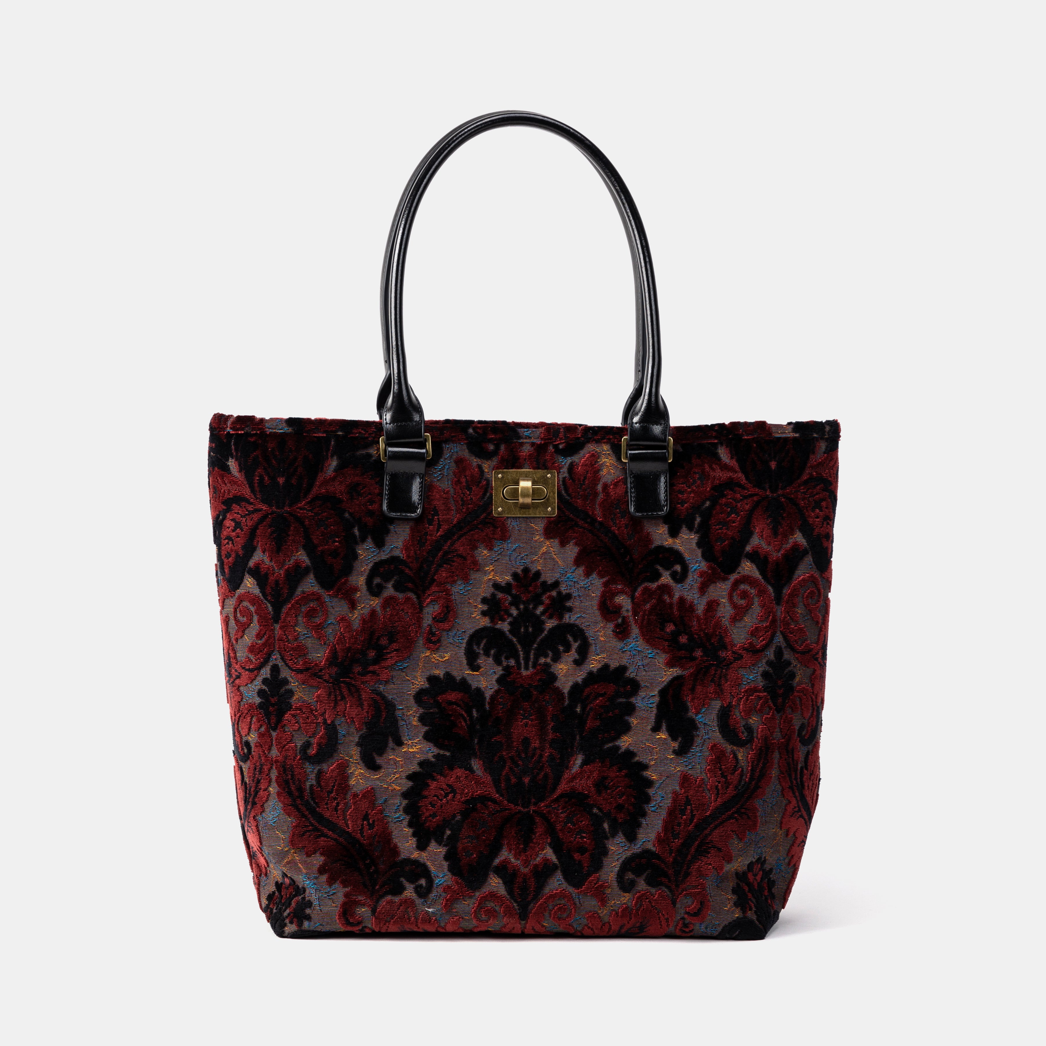 Burnout Velvet Revival Sephia Carpet Tote Shopper overview