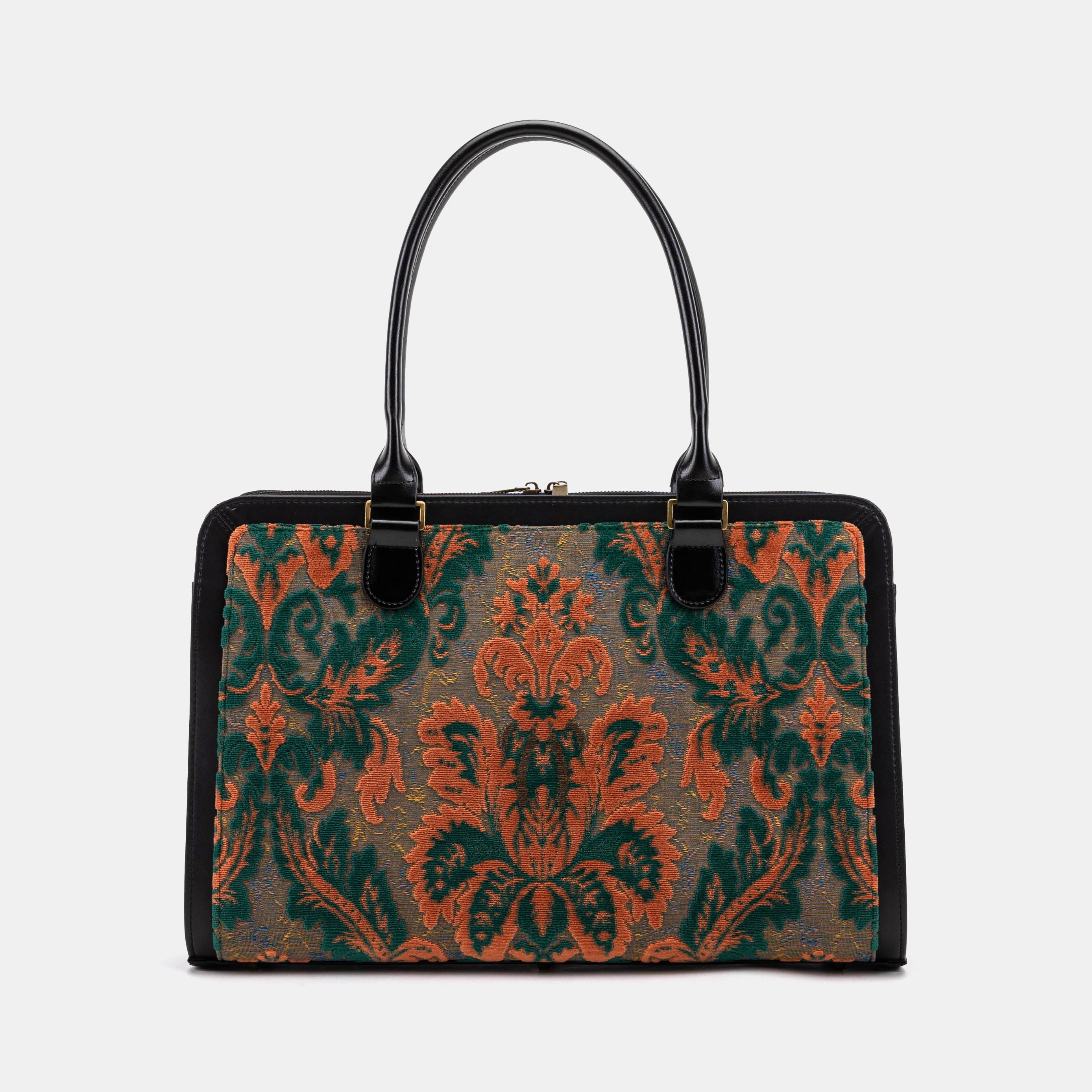 Burnout Velvet Revival Jade Business Tote front