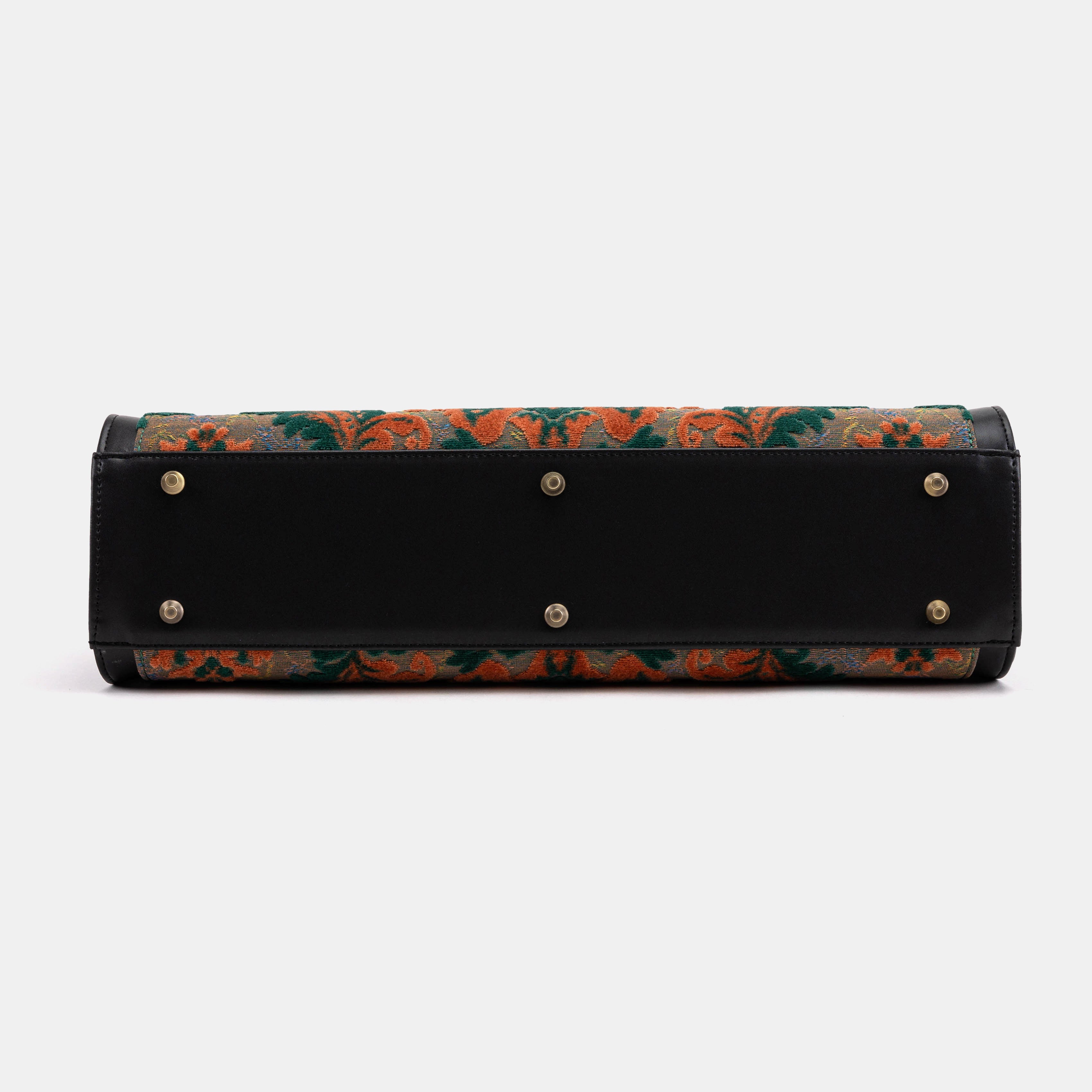 Burnout Velvet Revival Jade Business Tote bottom