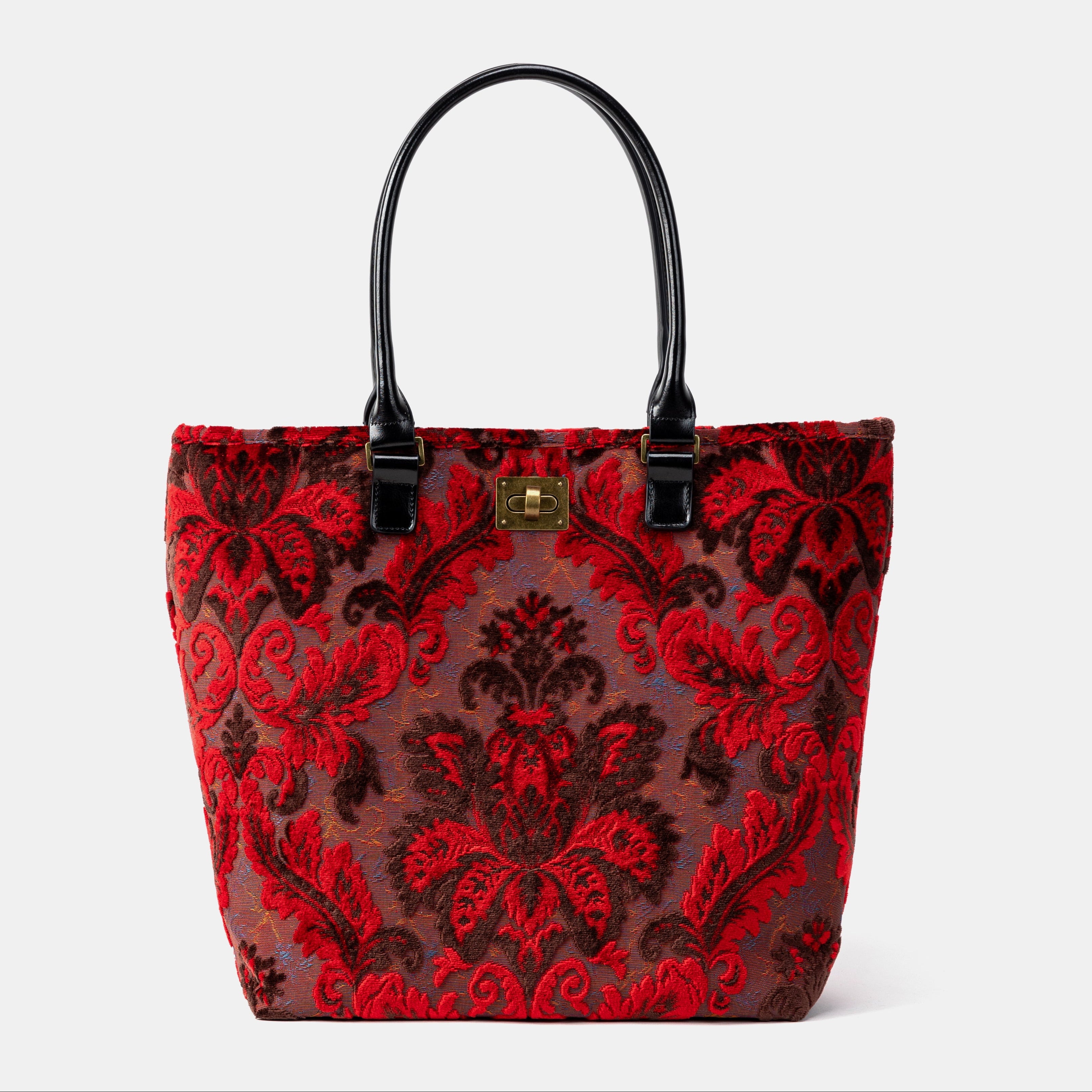 Burnout Velvet Revival Scarlet Carpet Tote Shopper overview