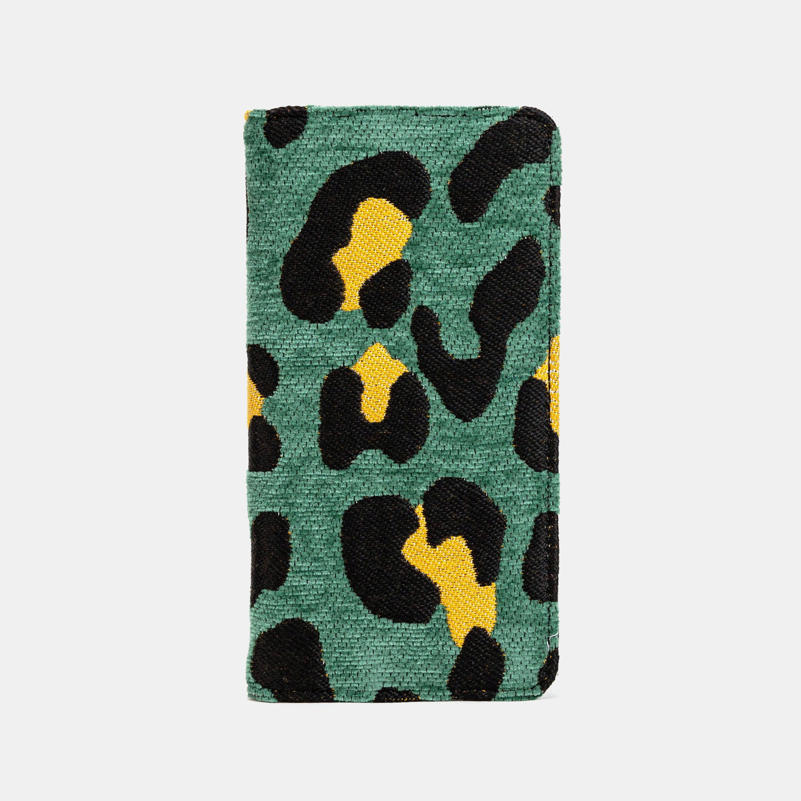 Leopard Green Checkbook Cover Carpetbag of America main