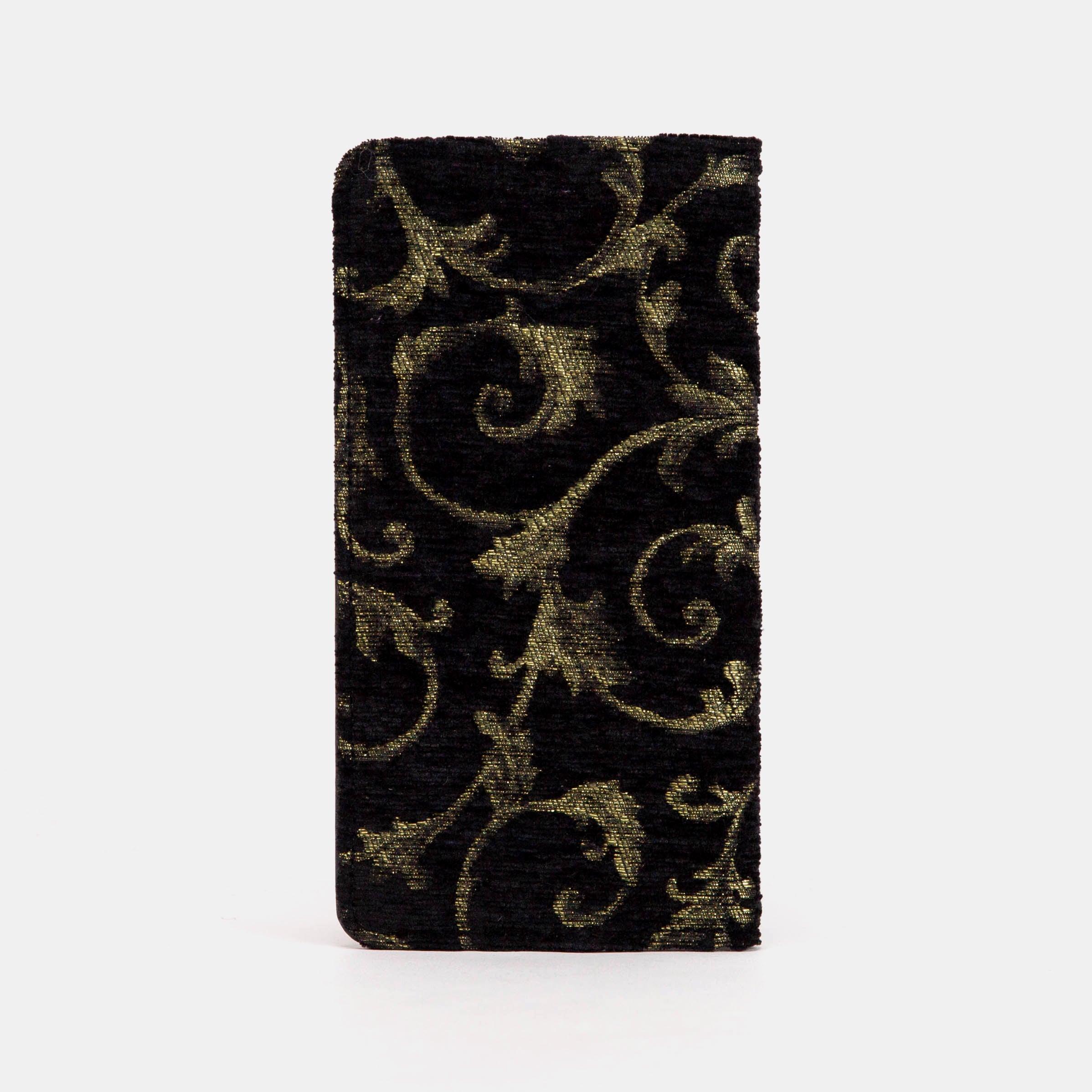 Vintage Scroll Black/D. Green Checkbook Cover back