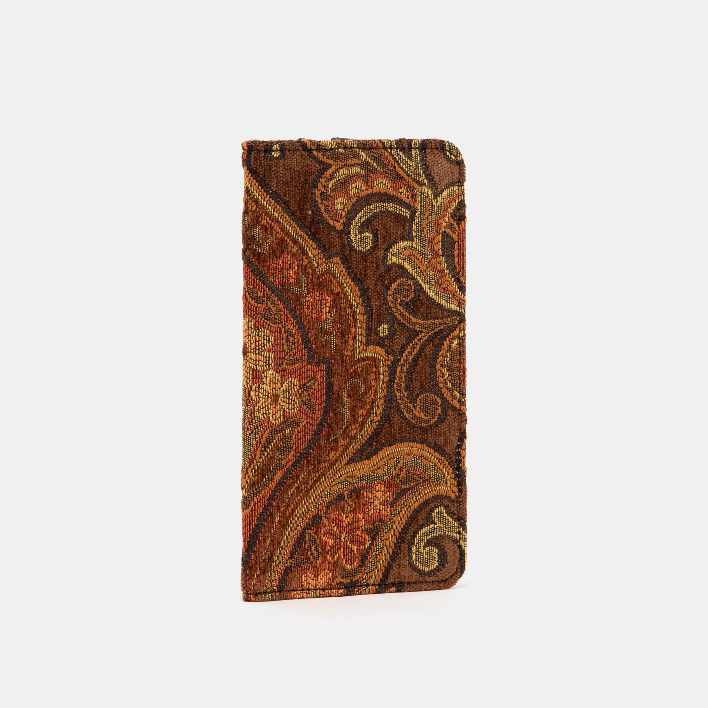 Damask D. Brown Checkbook Cover front