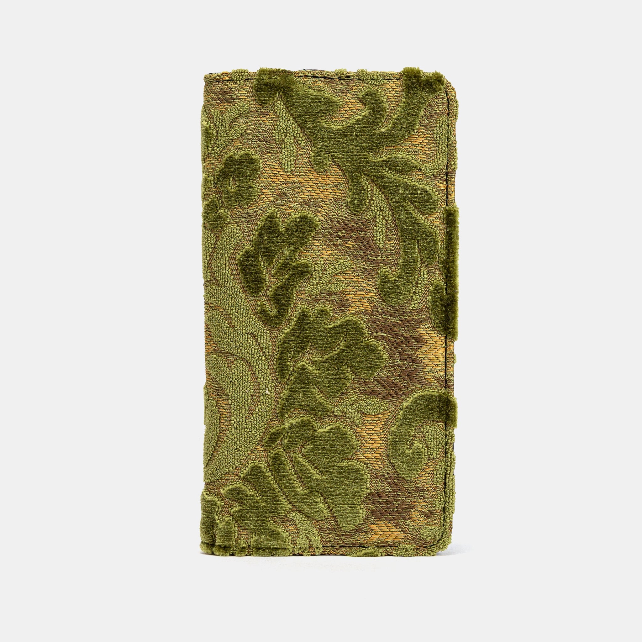 Burnout Velvet Fern Green Checkbook Cover Checkbook Cover Carpetbag of