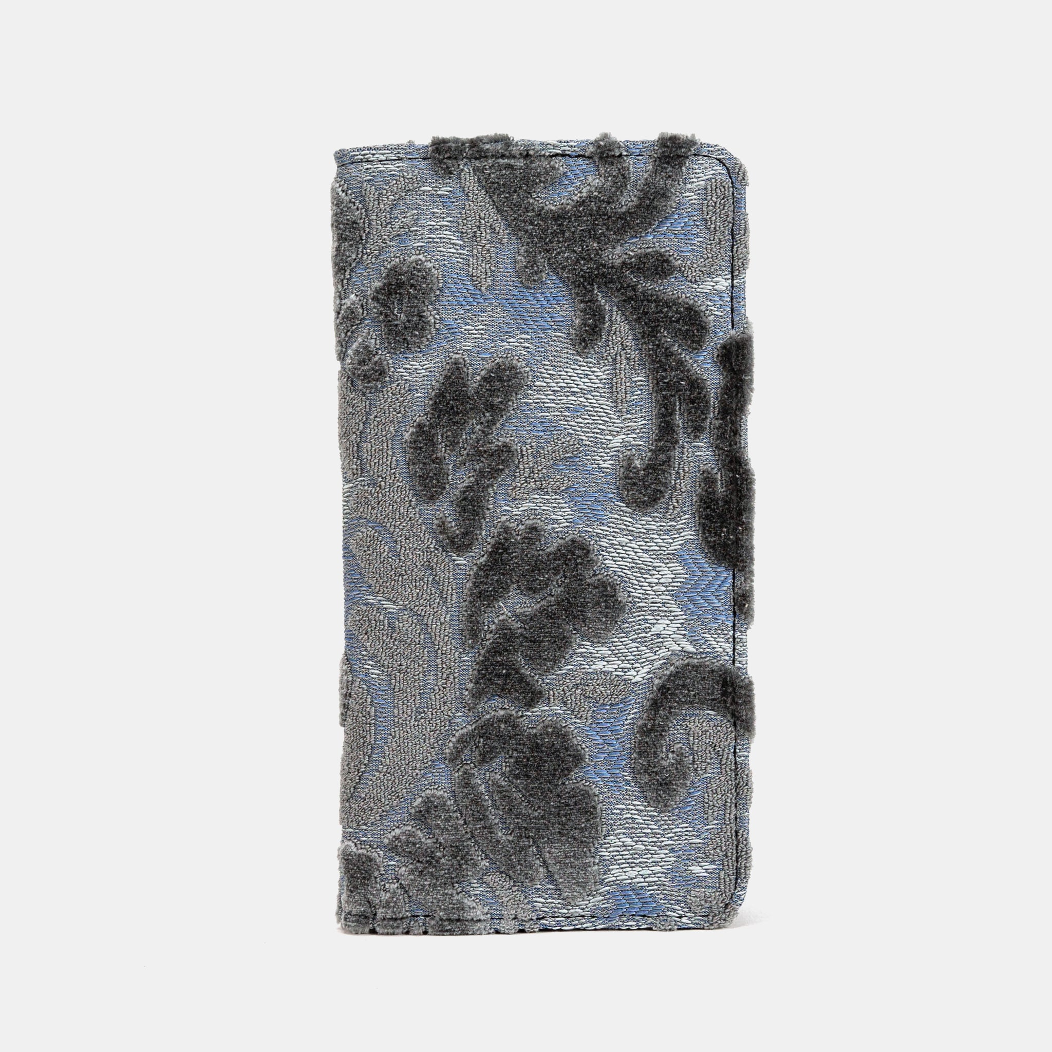 Burnout Velvet Steel Blue Checkbook Cover Checkbook Cover Carpetbag of