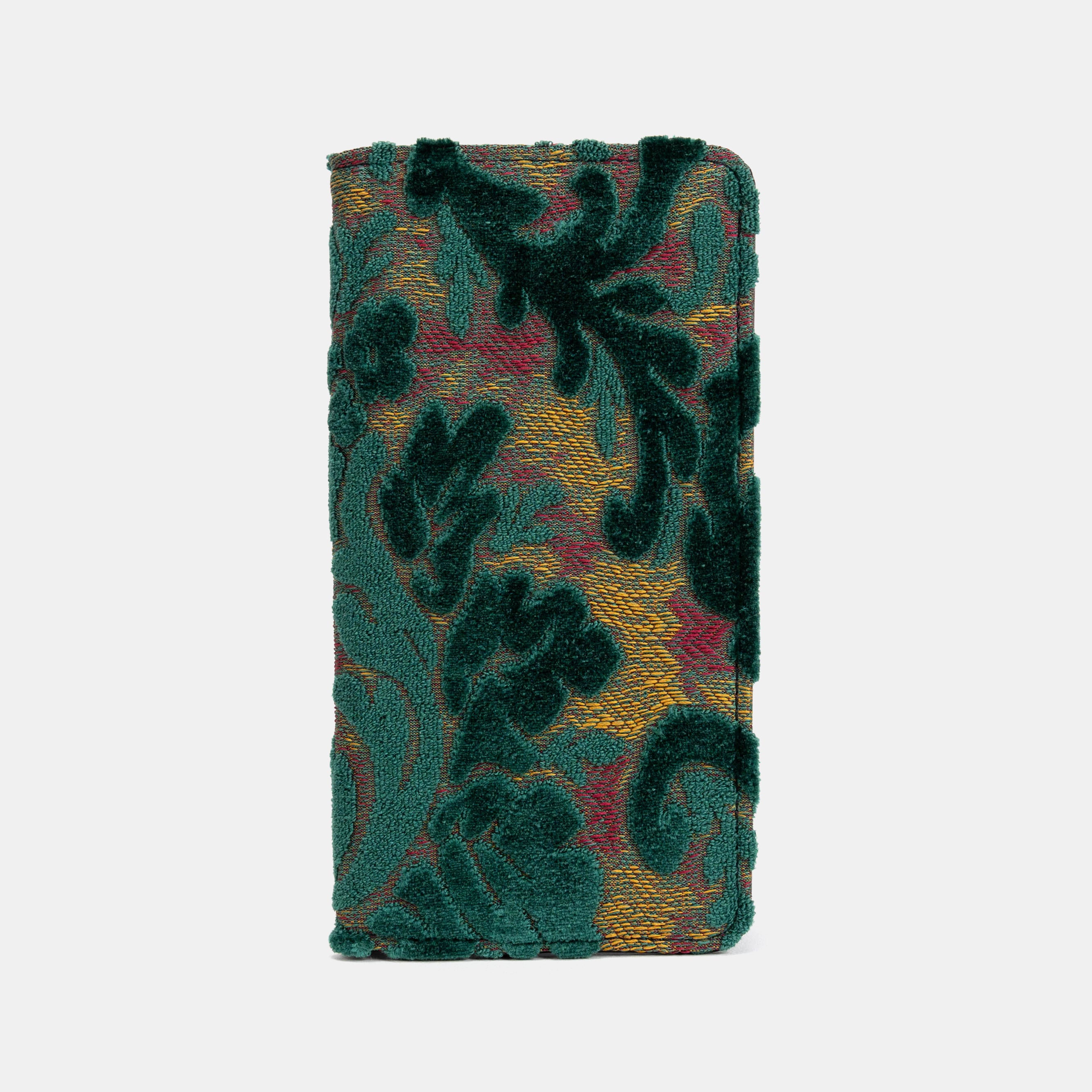 Burnout Velvet Jade Green Checkbook Cover