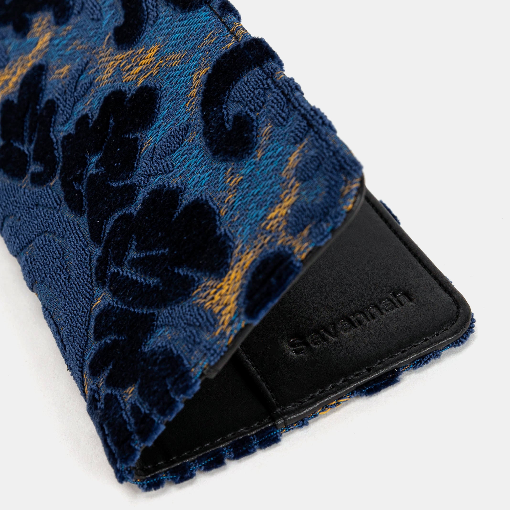 Burnout Velvet Navy Checkbook Cover Checkbook Cover Carpetbag of America customization