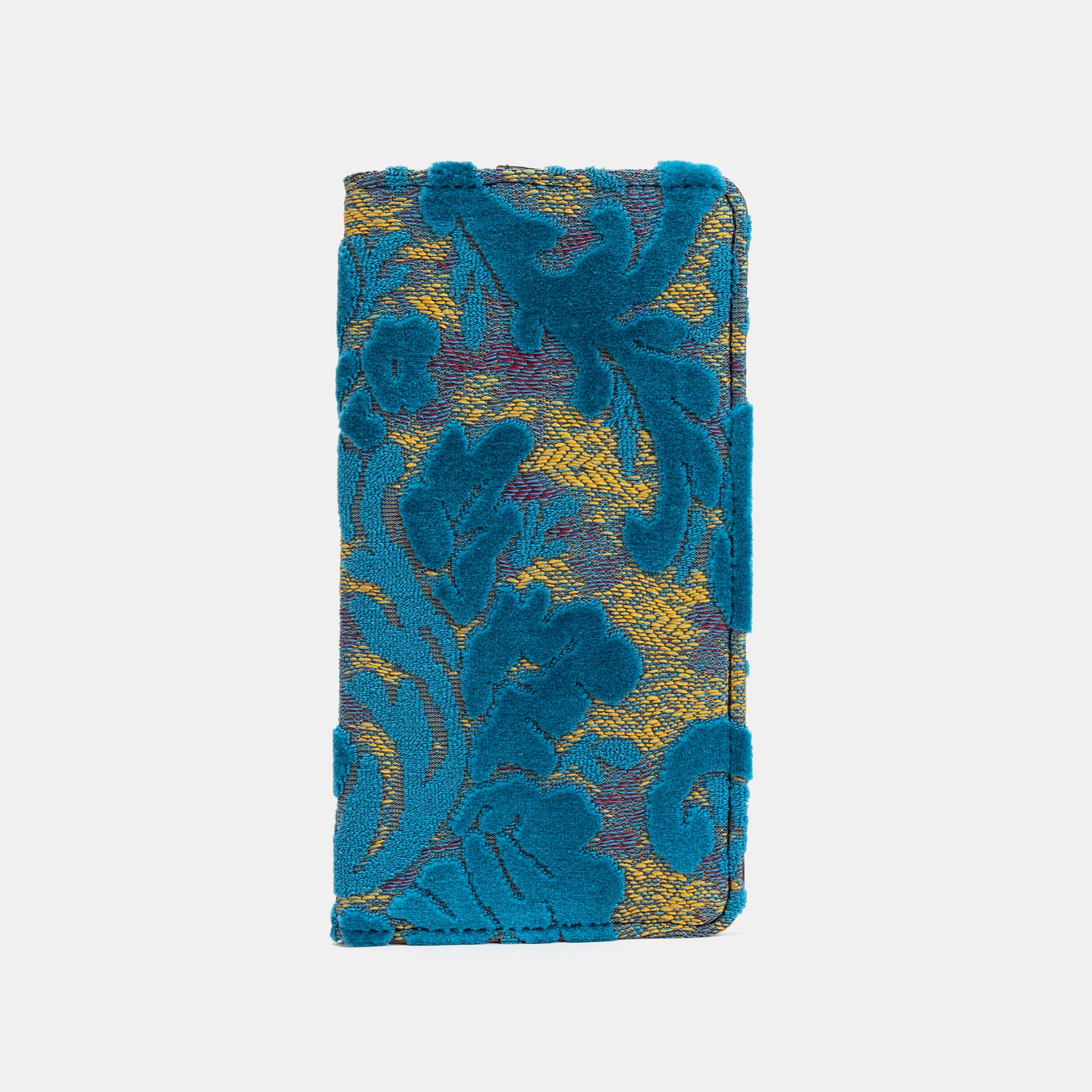 Burnout Velvet Aqua Blue Checkbook Cover