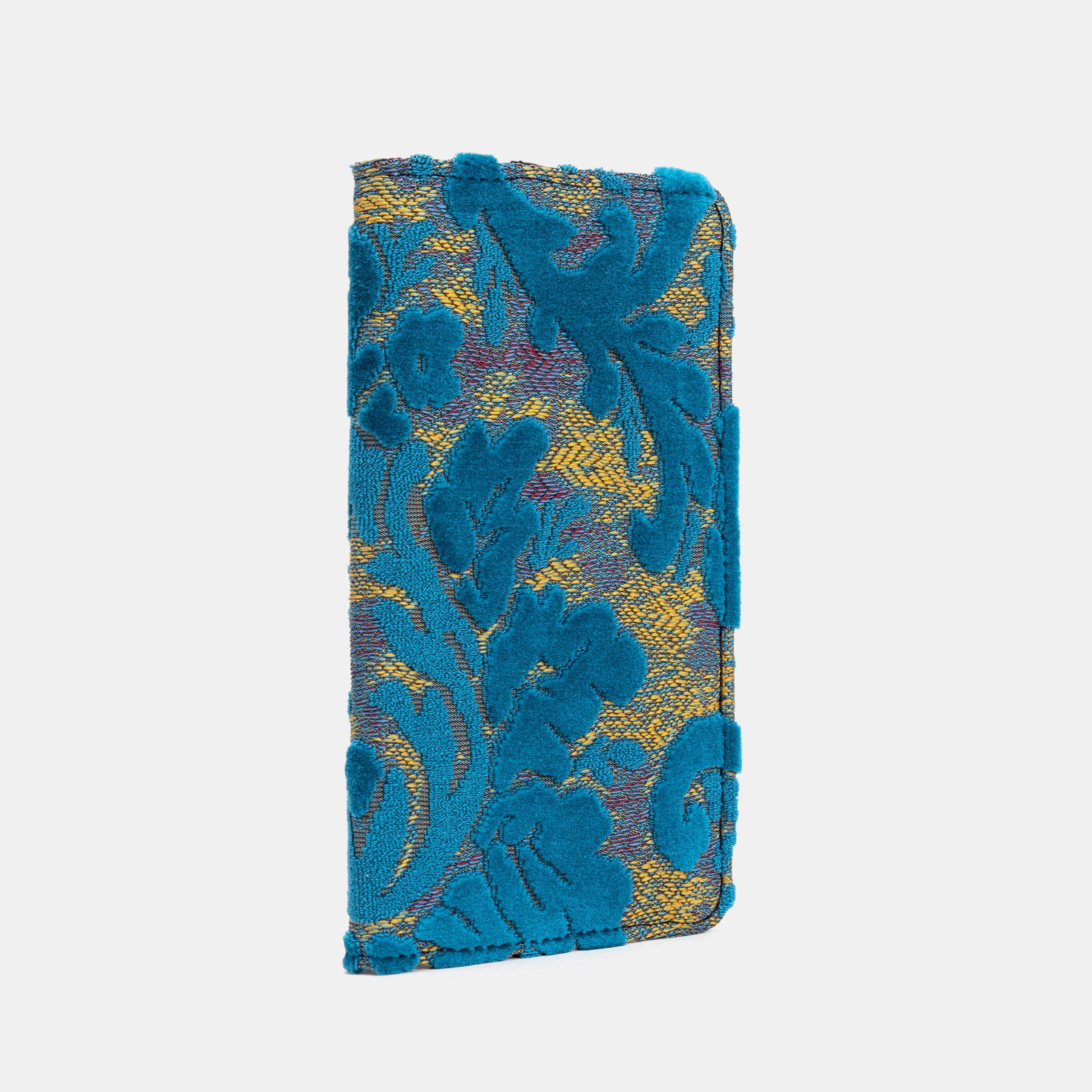 Burnout Velvet Aqua Blue Checkbook Cover