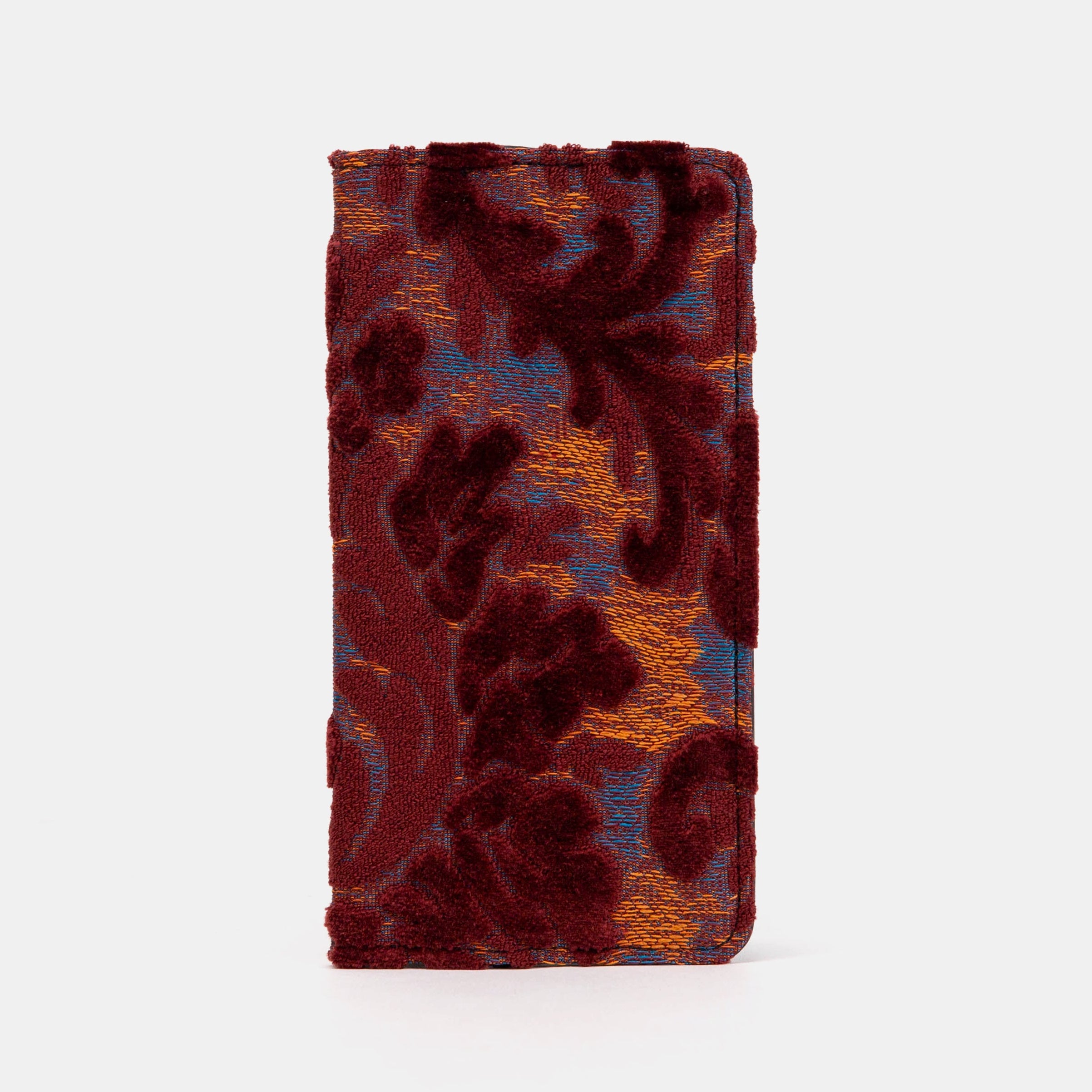 Burnout velvet Wine Checkbook Cover overview