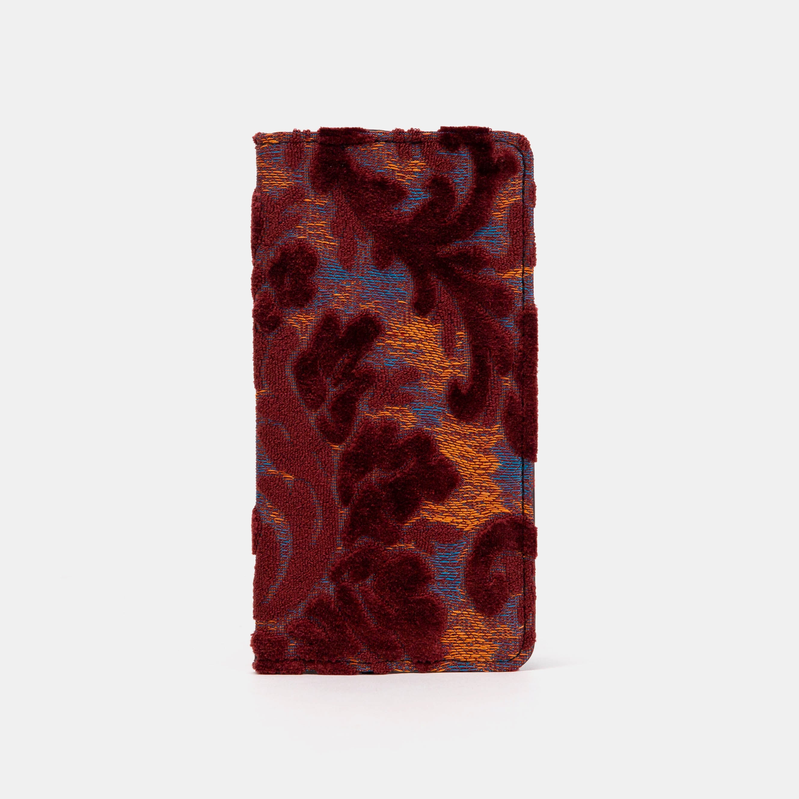 Burnout velvet Wine Checkbook Cover overview