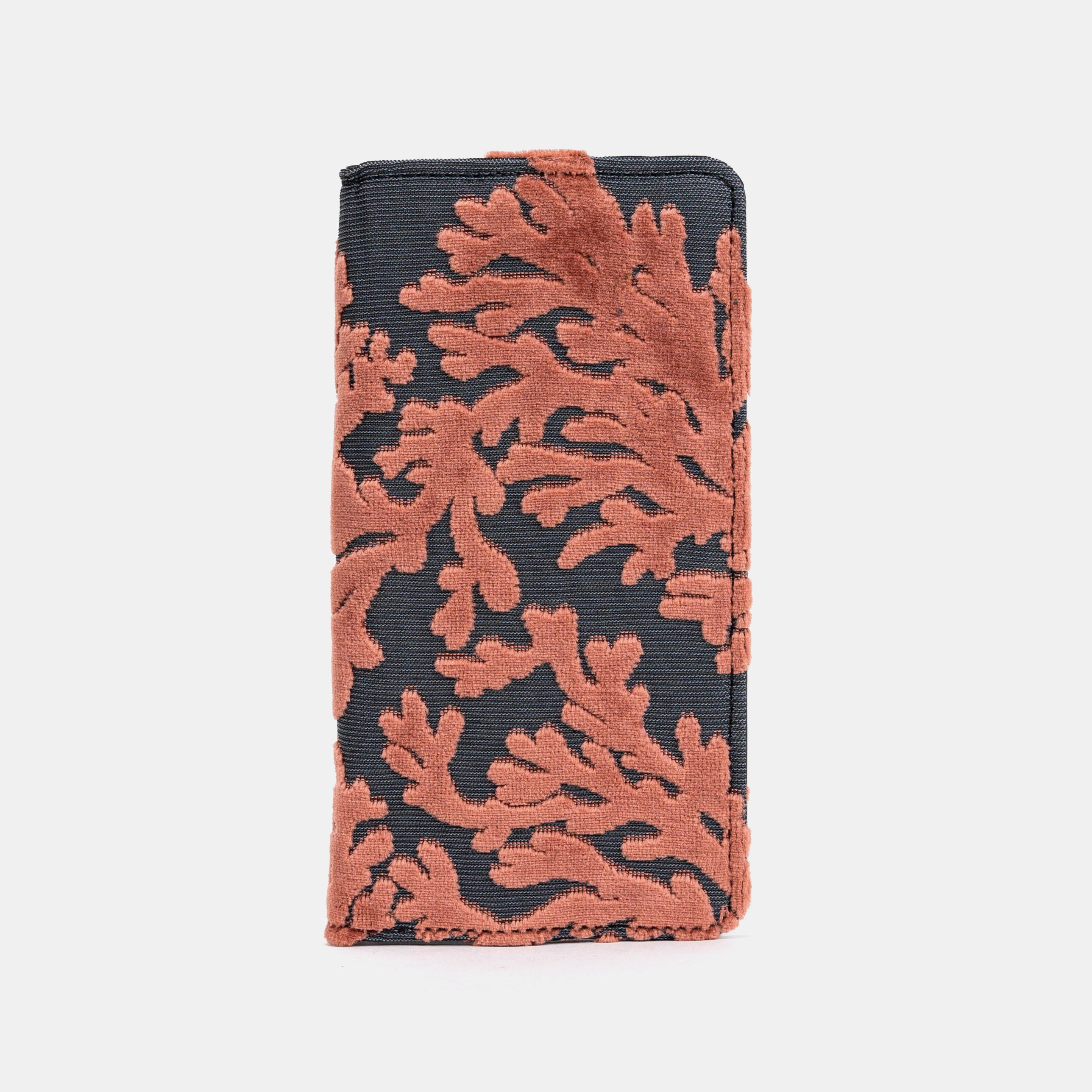 Burnout Velvet St Tropez Scuba Coral Checkbook Cover