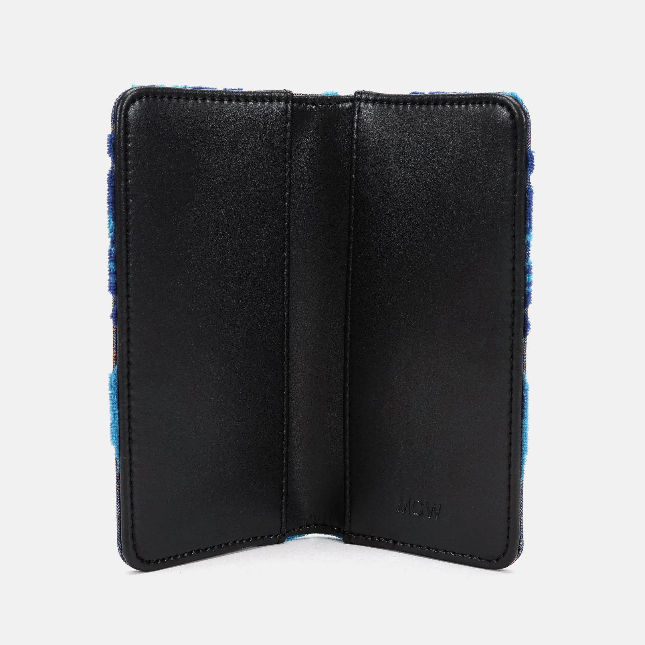 Burnout Velvet Revival Aqua Checkbook Cover