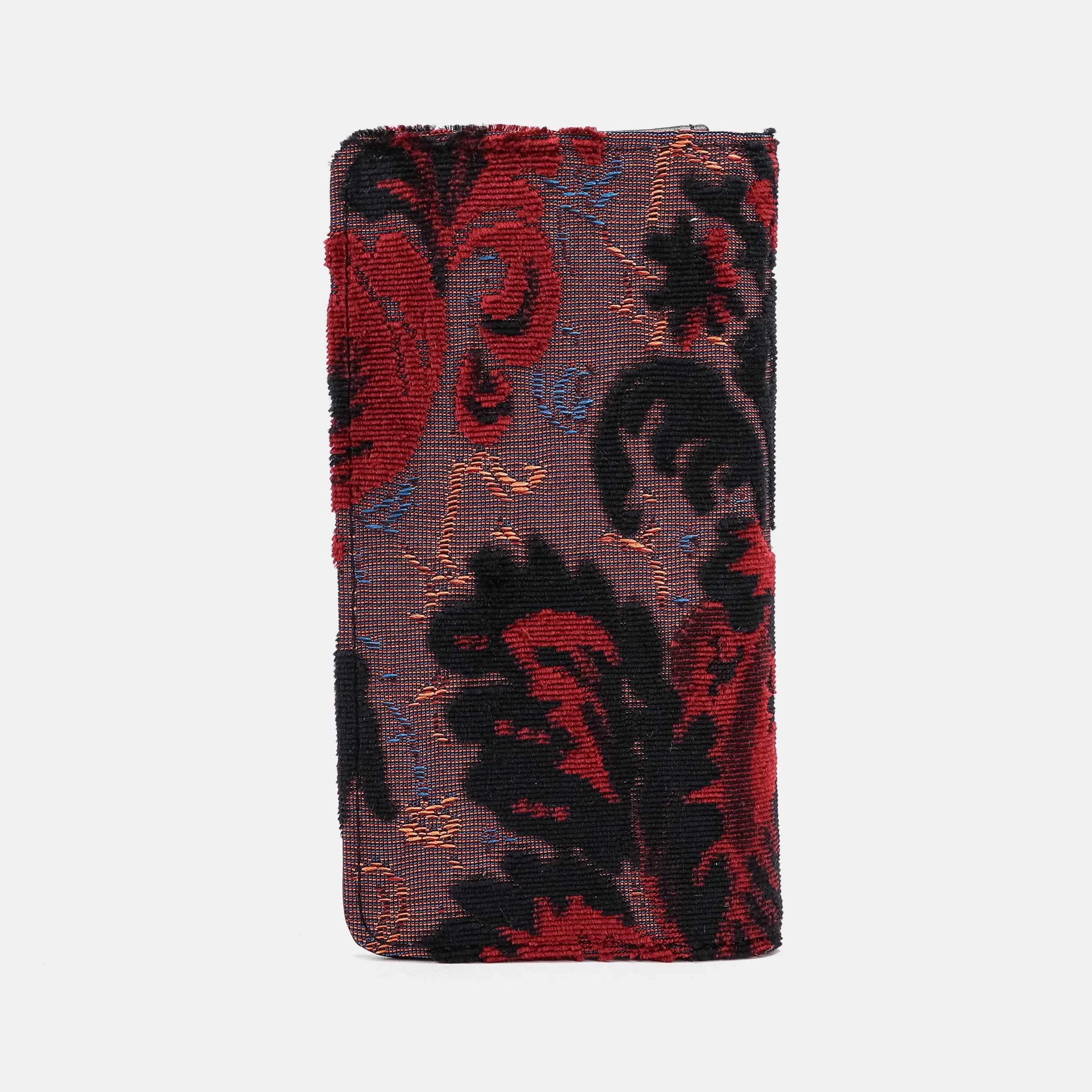 Burnout Velvet Revival Sephia Checkbook Cover