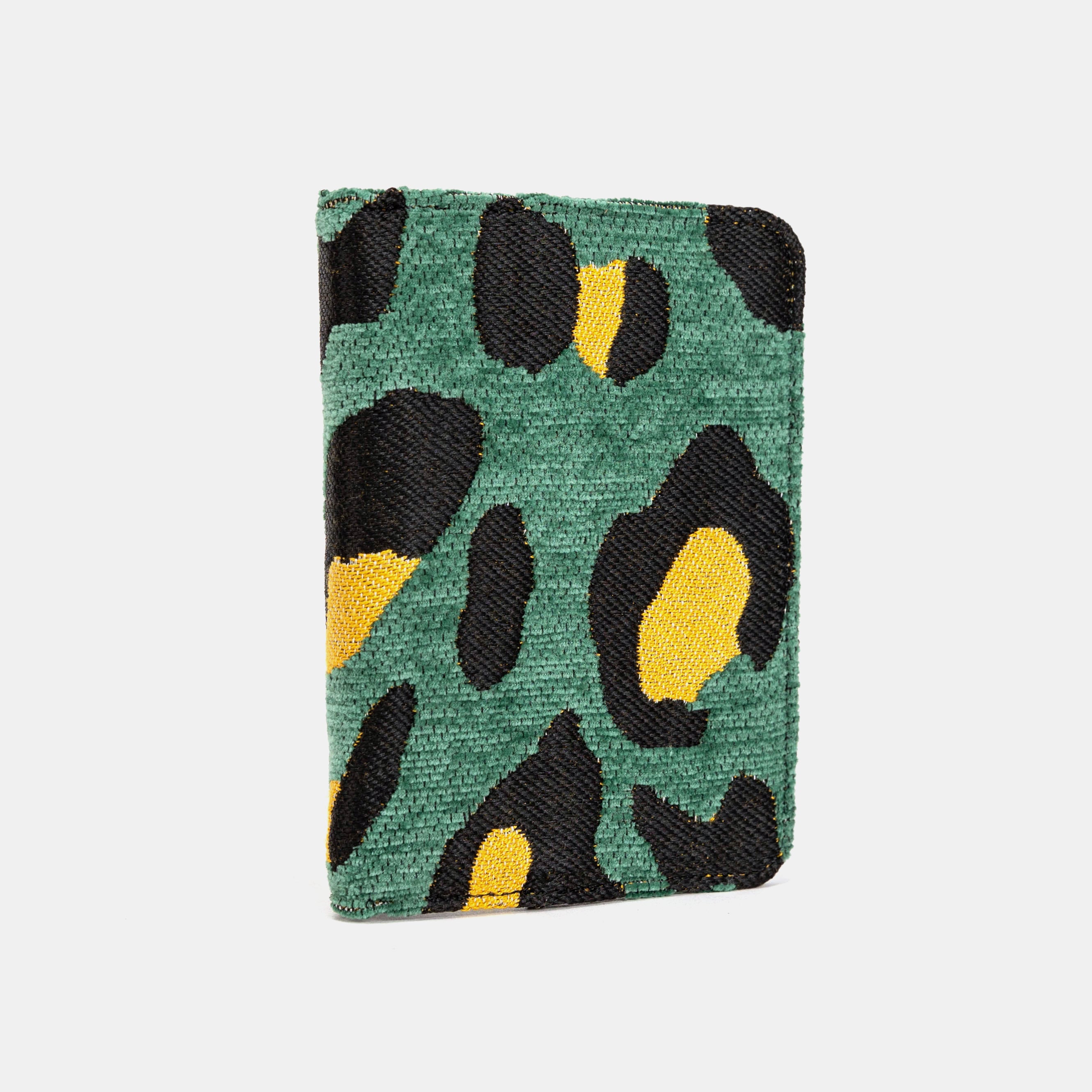 Leopard Green Passport Cover Carpetbag of America side