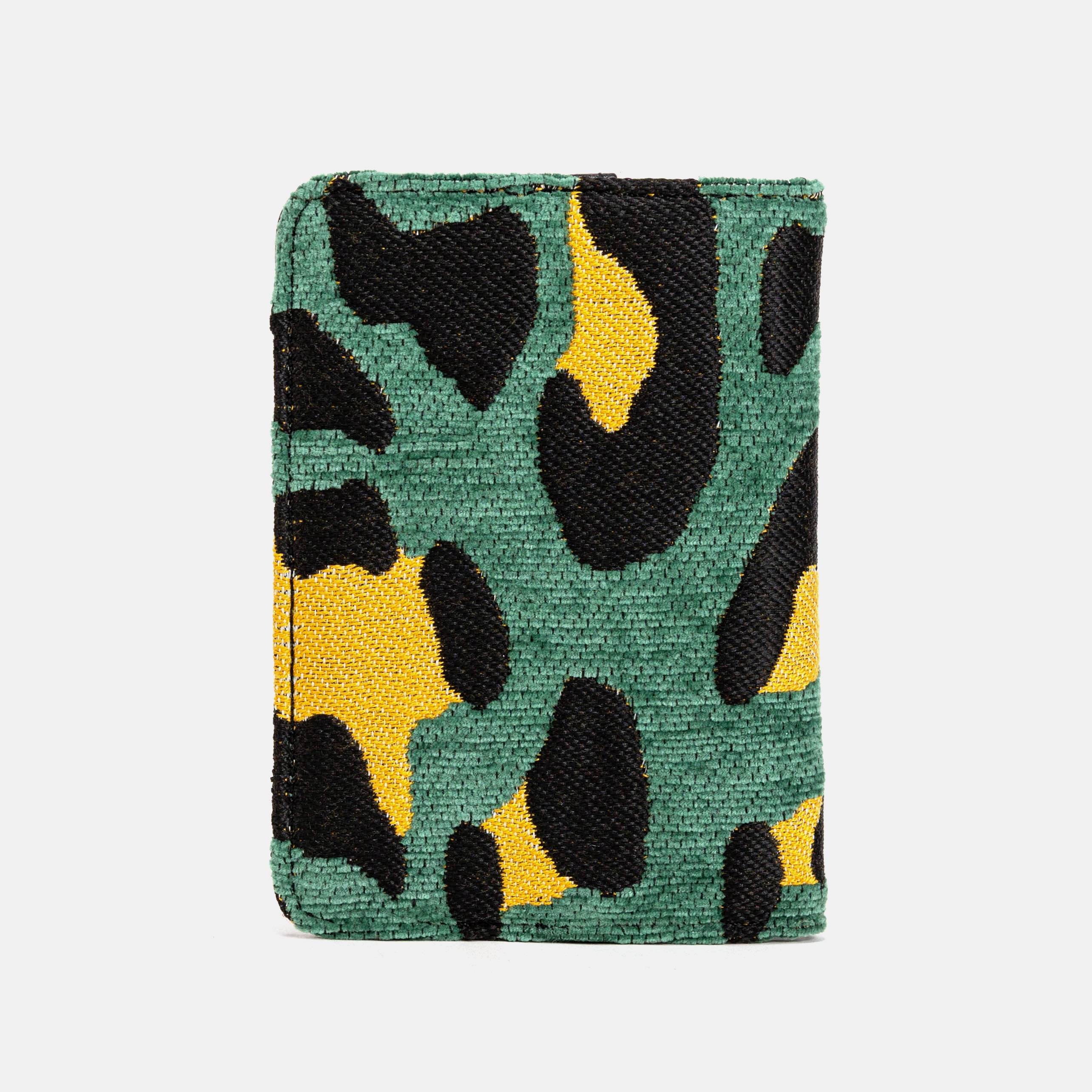 Leopard Green Passport Cover Carpetbag of America back